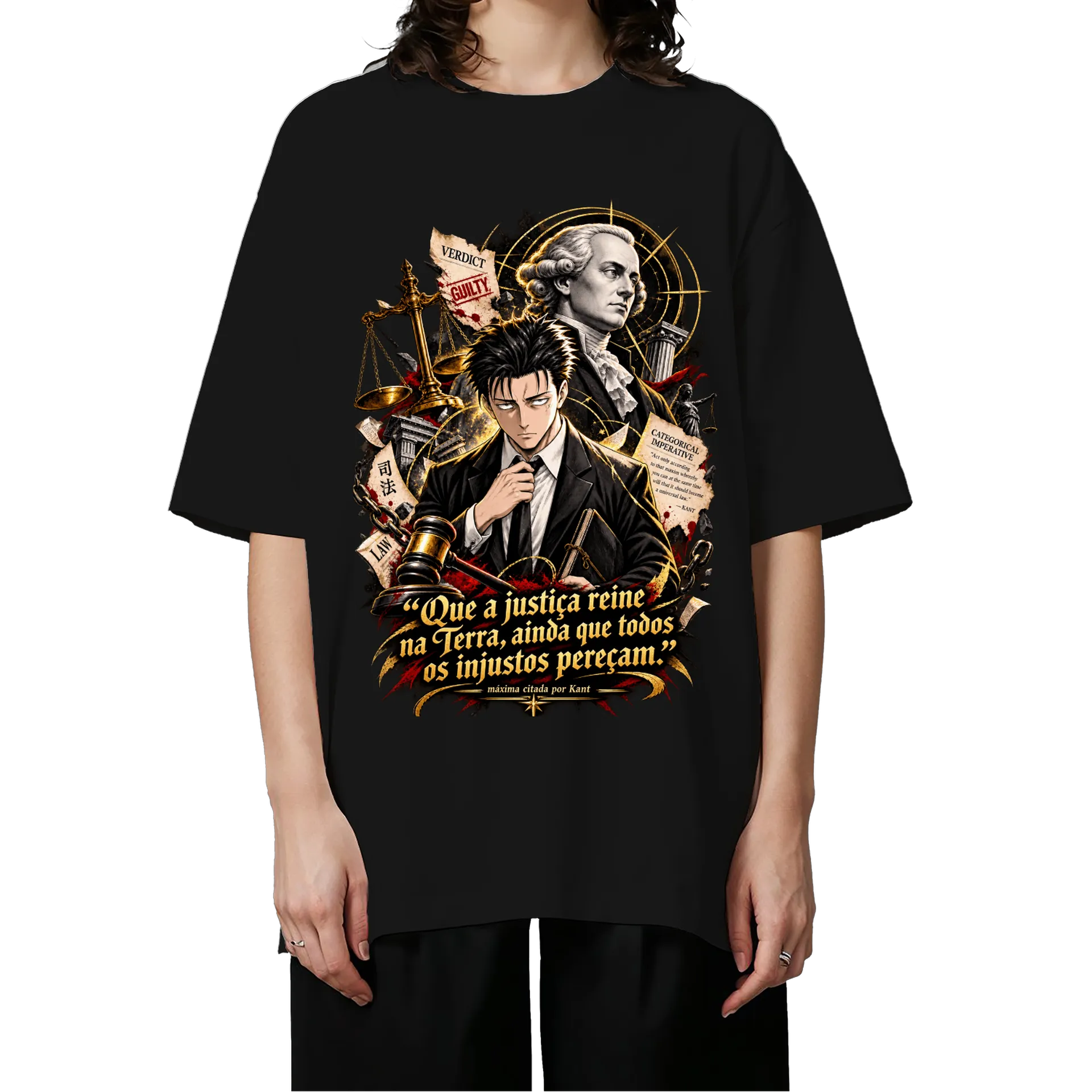 Camiseta Oversized Higuruma e Kant  de Lpandoca — imagem 3 de 6