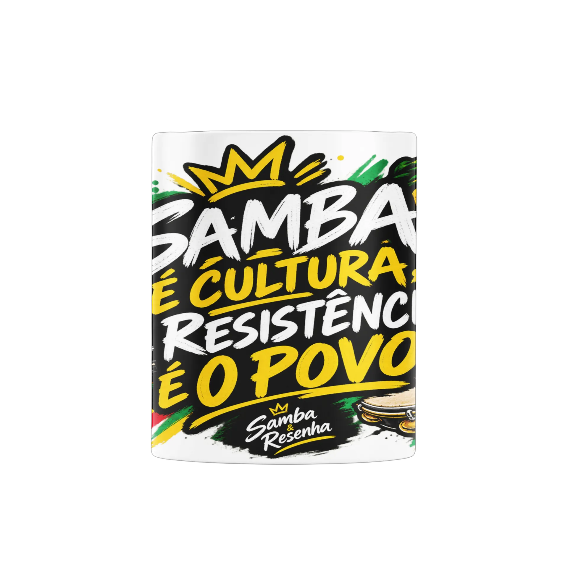 Caneca Porcelana Samba É Cultura É Resistência 325ml de MARCUSVINICIUSVARGAS — imagem 2 de 4