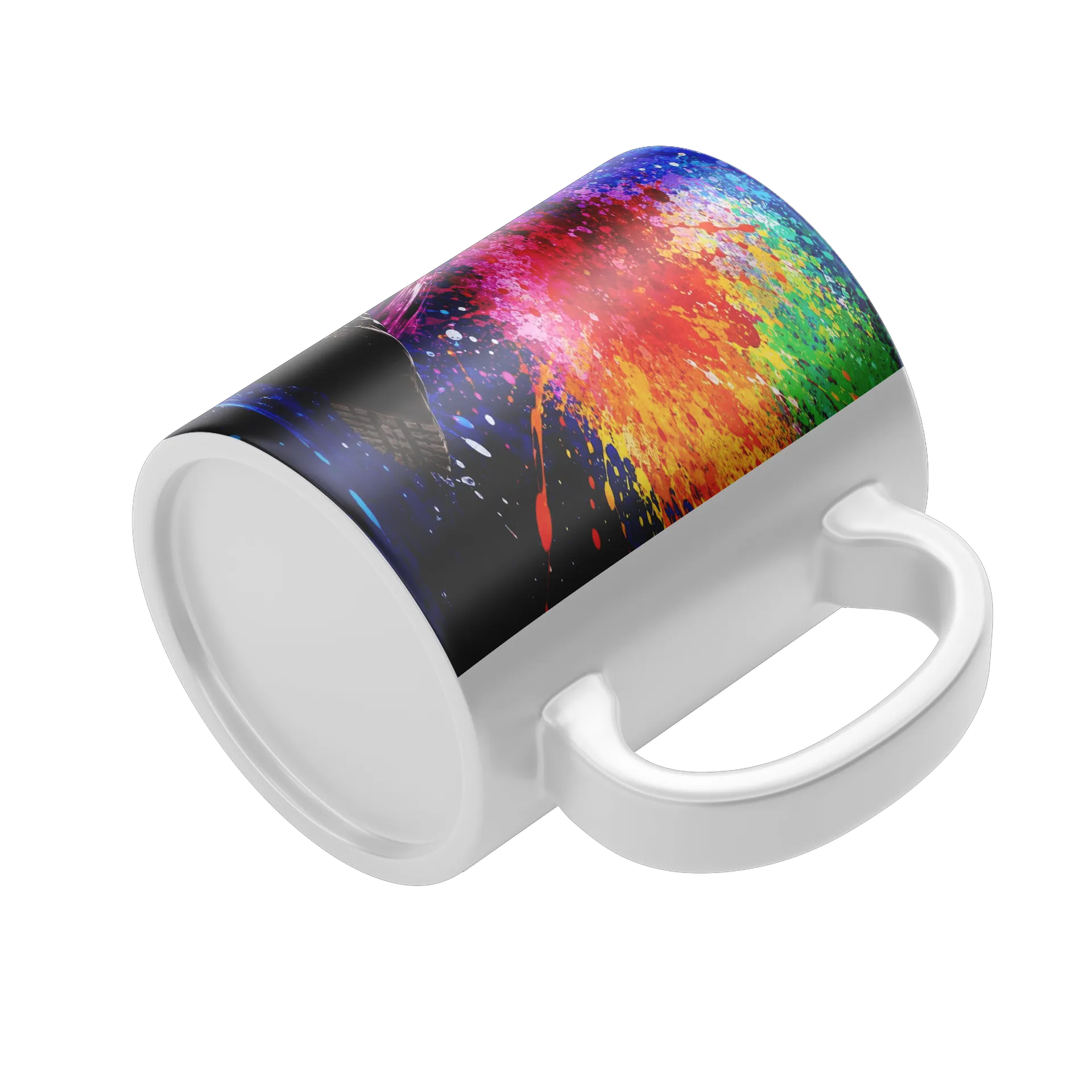 Caneca Porcelana Personagem Estilo Arte Colorida 325ml - Imagem 4