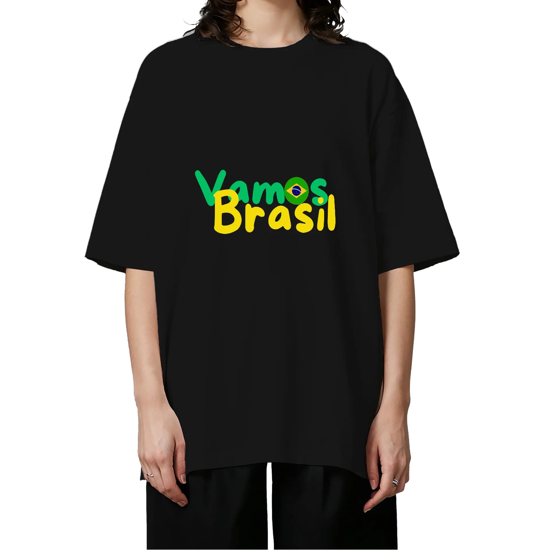 Camiseta Oversized Vamos Brasil - Imagem 3