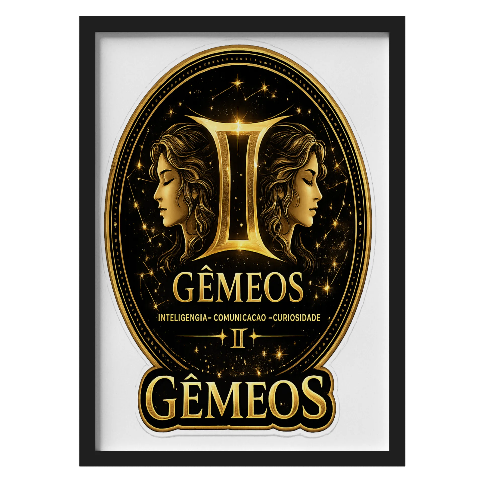 Quadro A3 personalizado gêmeos - Imagem 1
