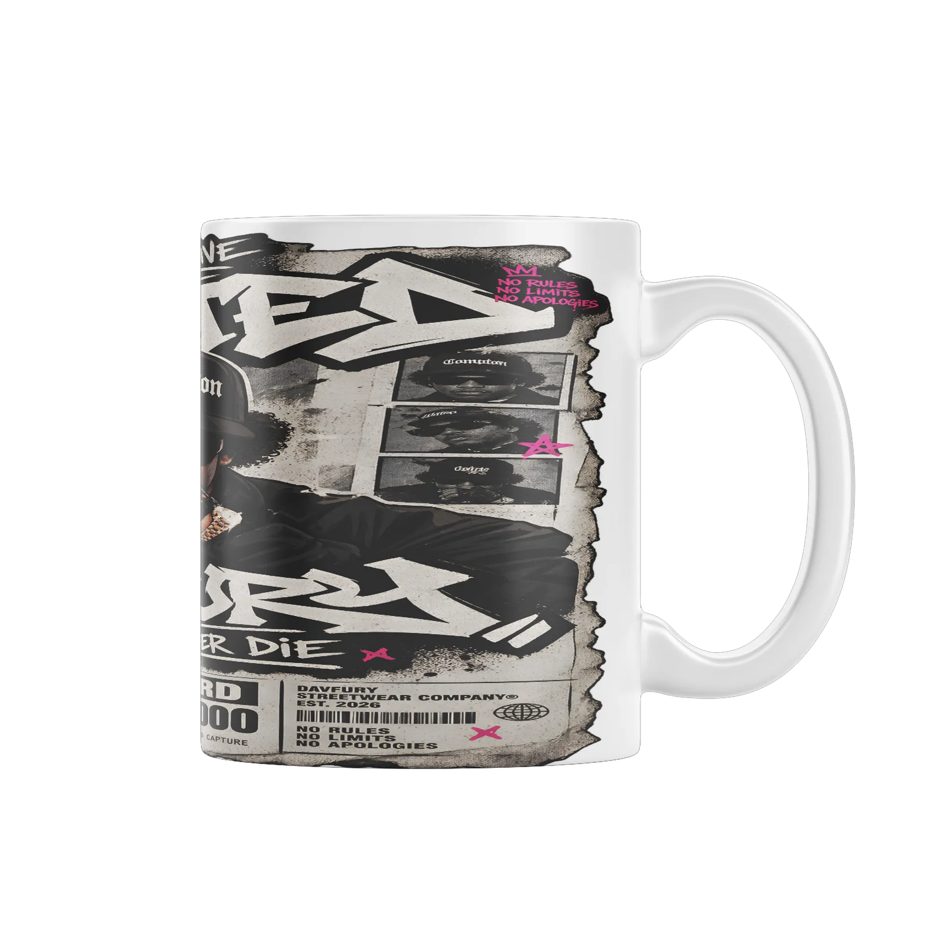 Caneca Outcasts Never Die - Davfury Streetwear Comp. ® - Imagem 1