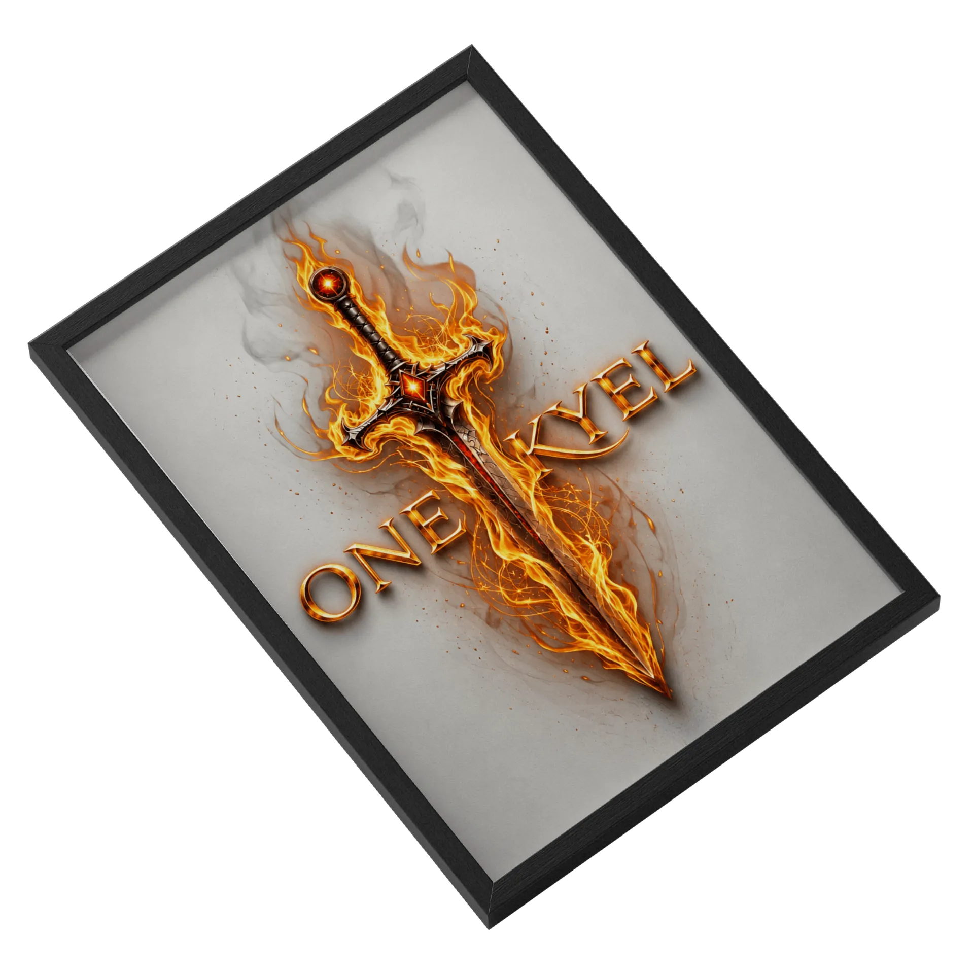 Quadro Logotipo One Kyel A3 MDF e Vidro - Imagem 2