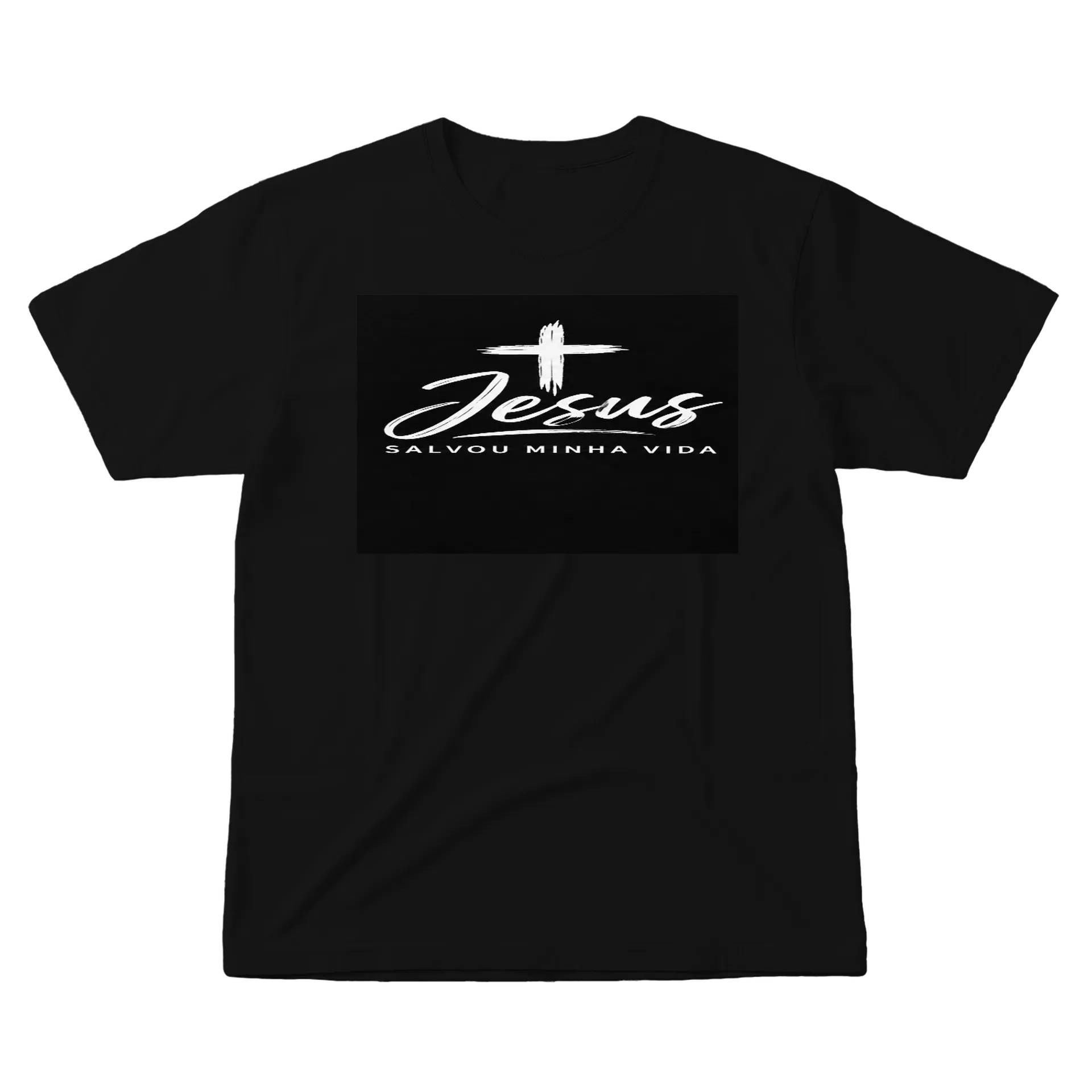 Camiseta Print Jesus Salvou Minha Vida 100% Algodão de TOP BH GOSPEL  — imagem 1 de 6