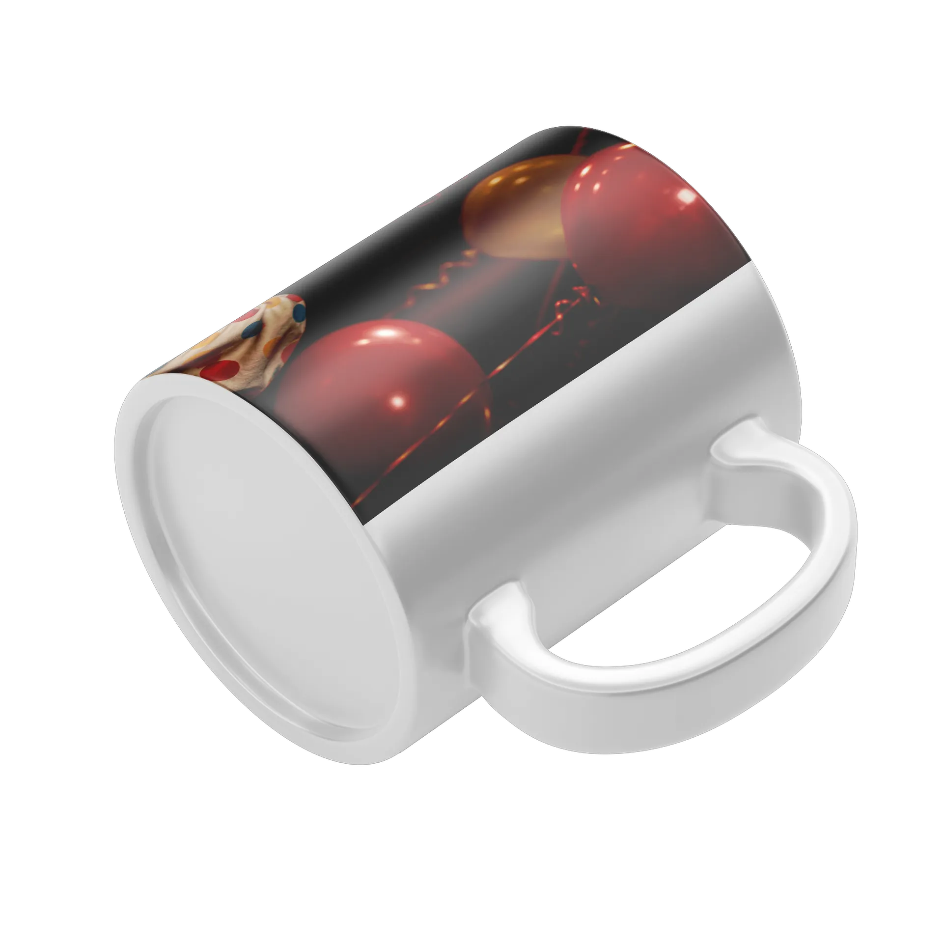 Caneca Palhaça Ruiva com Balões Coloridos 325ml - Imagem 4