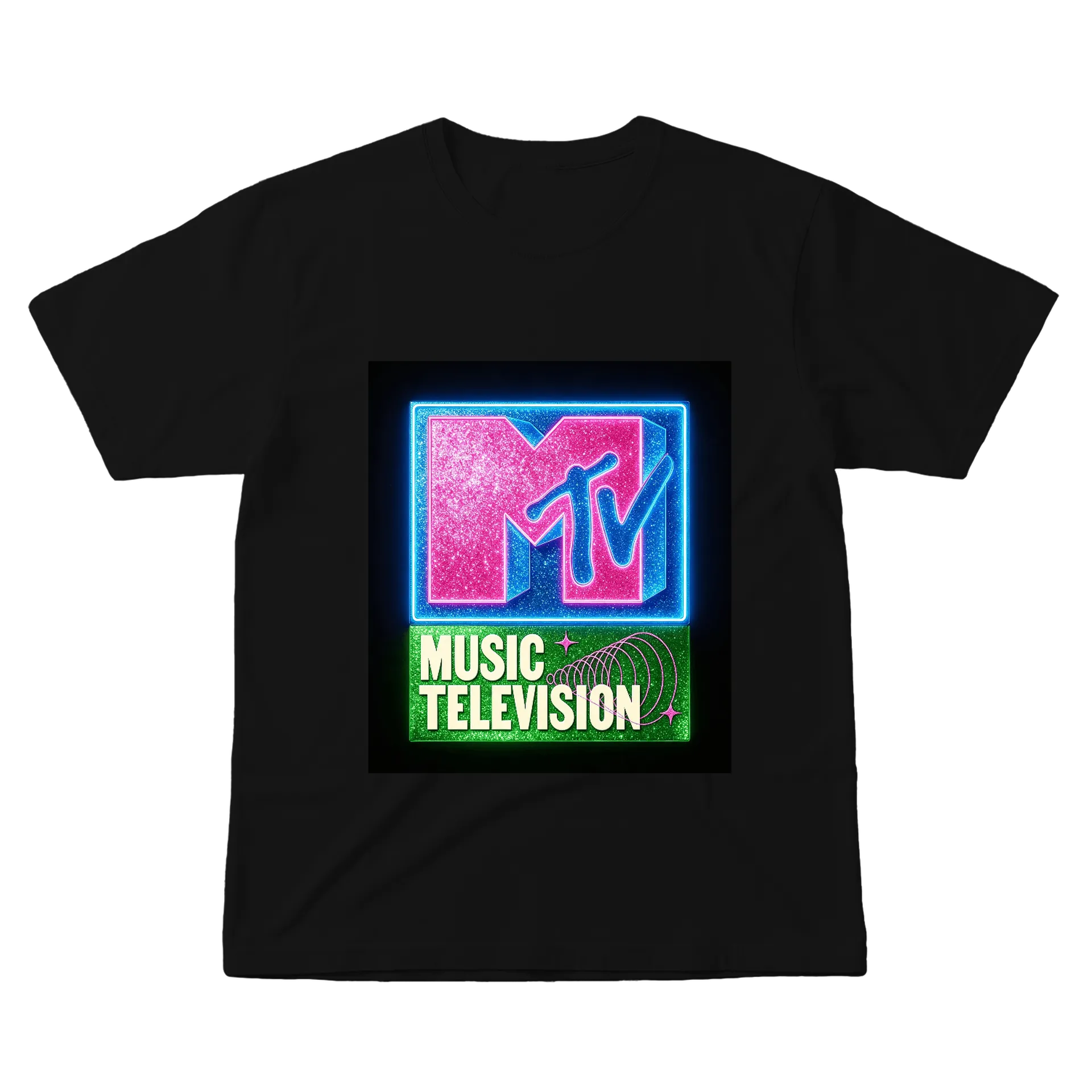 Camiseta Neon Music Television 100% Algodão - Imagem 1
