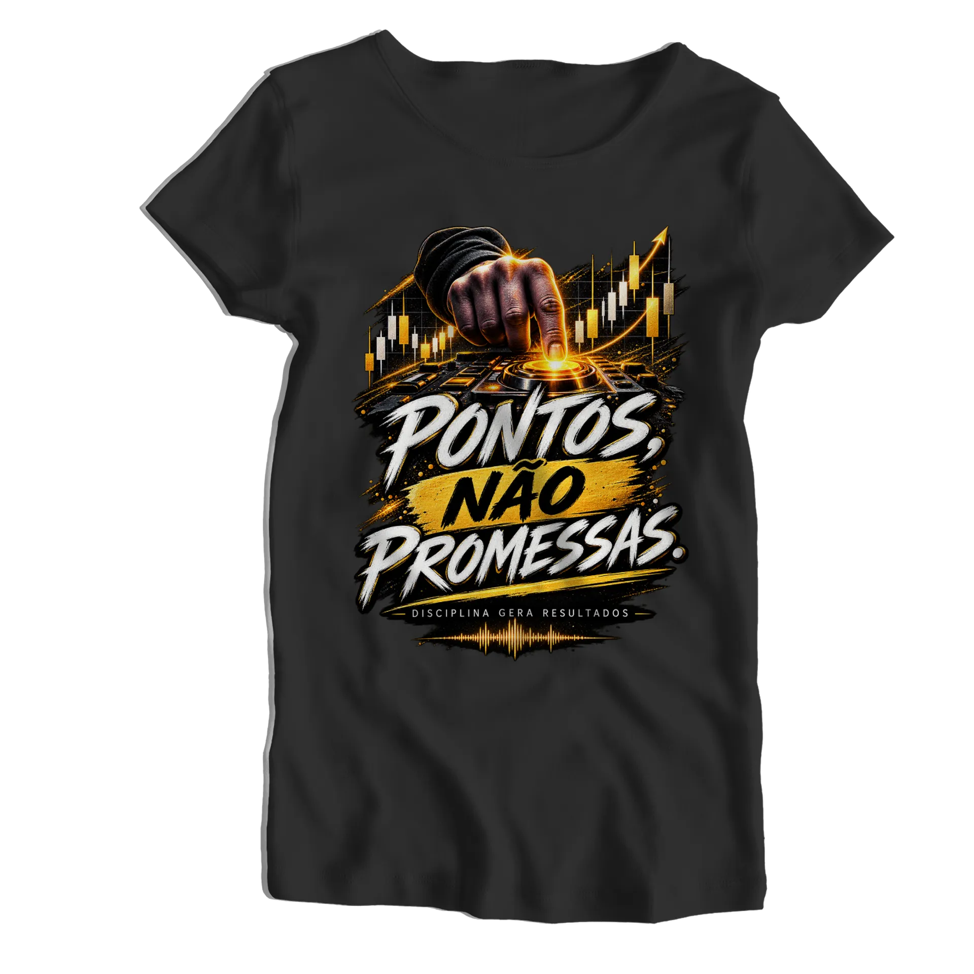 Camiseta Babylook Pontos, Não Promessas 100% Algodão - Imagem 1