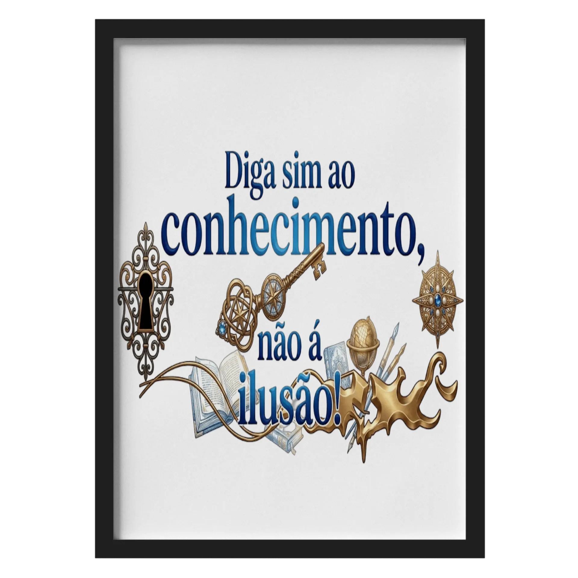 Quadro A3 personalizado conhecimento - Imagem 1
