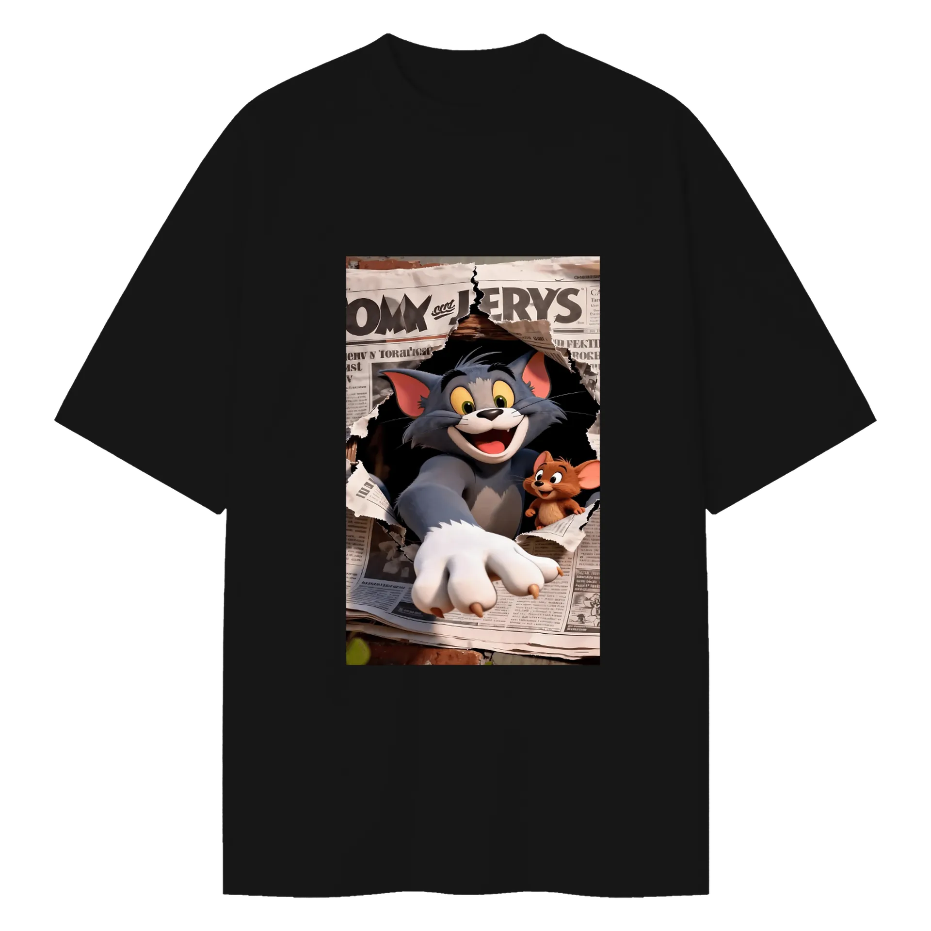 Camiseta Oversized Tom e Jerry - Imagem 1