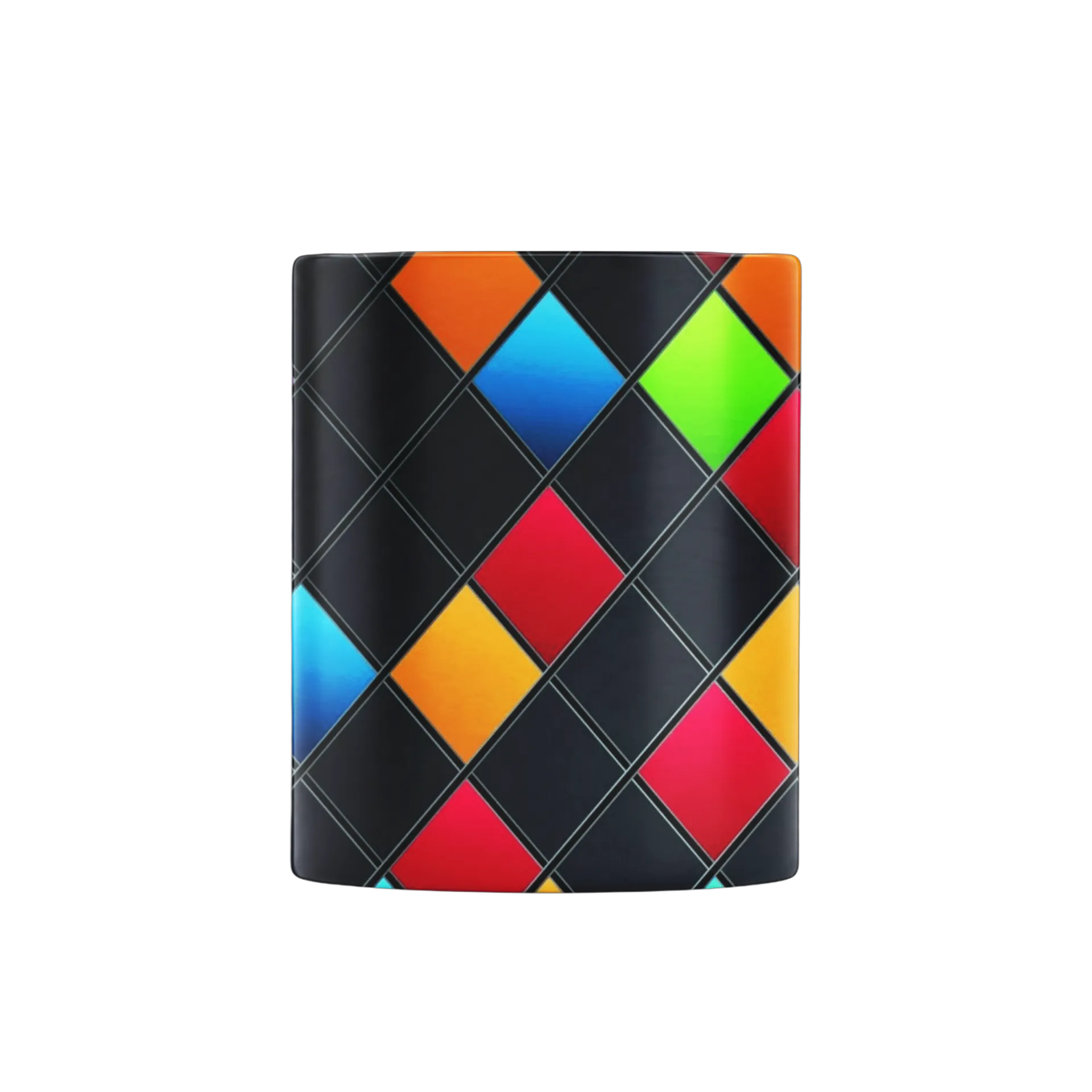 Caneca Porcelana Estampa Geometria Colorida 325ml - Imagem 2