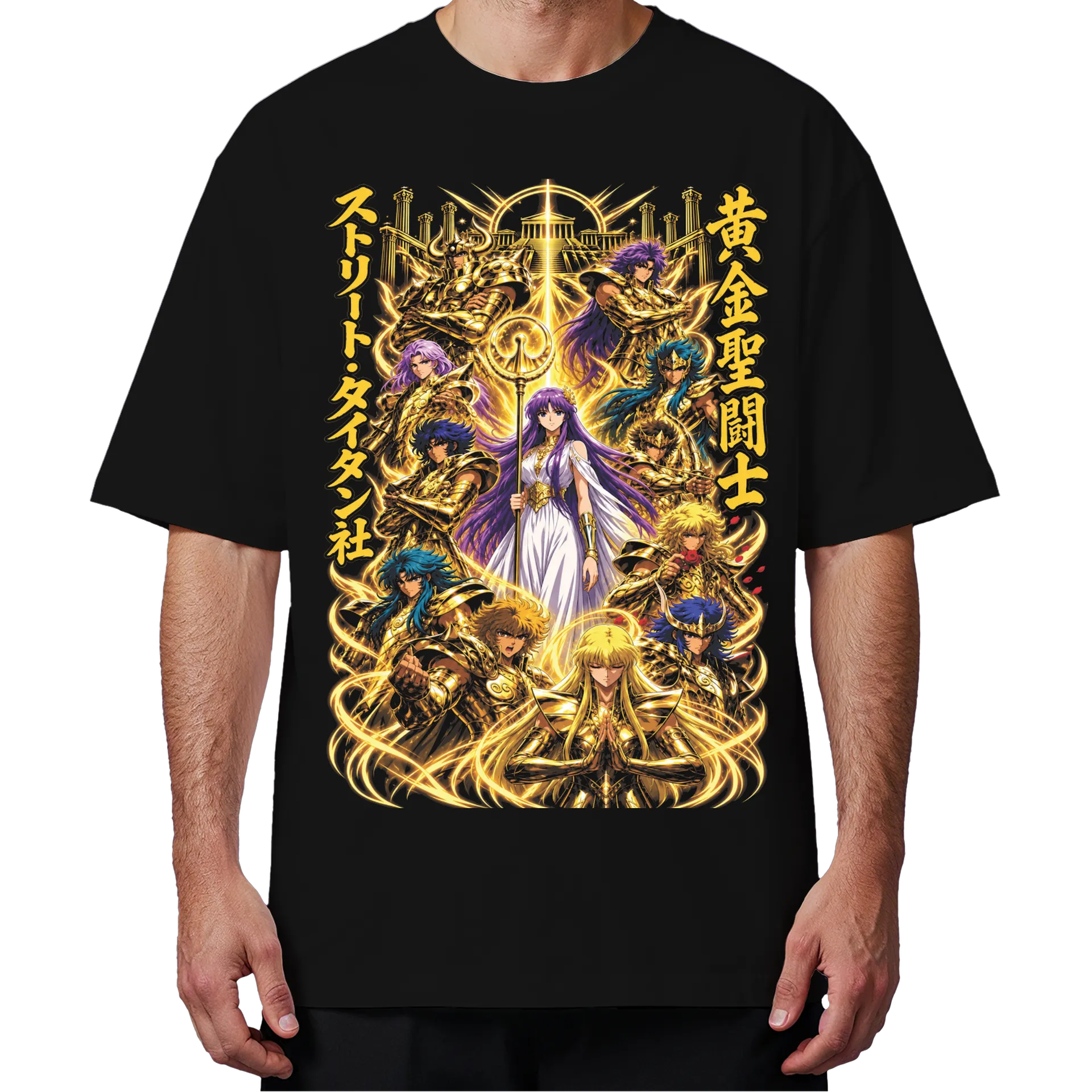 Camiseta Oversized Os Doze Cavaleiros de Ouro Premium - Imagem 4