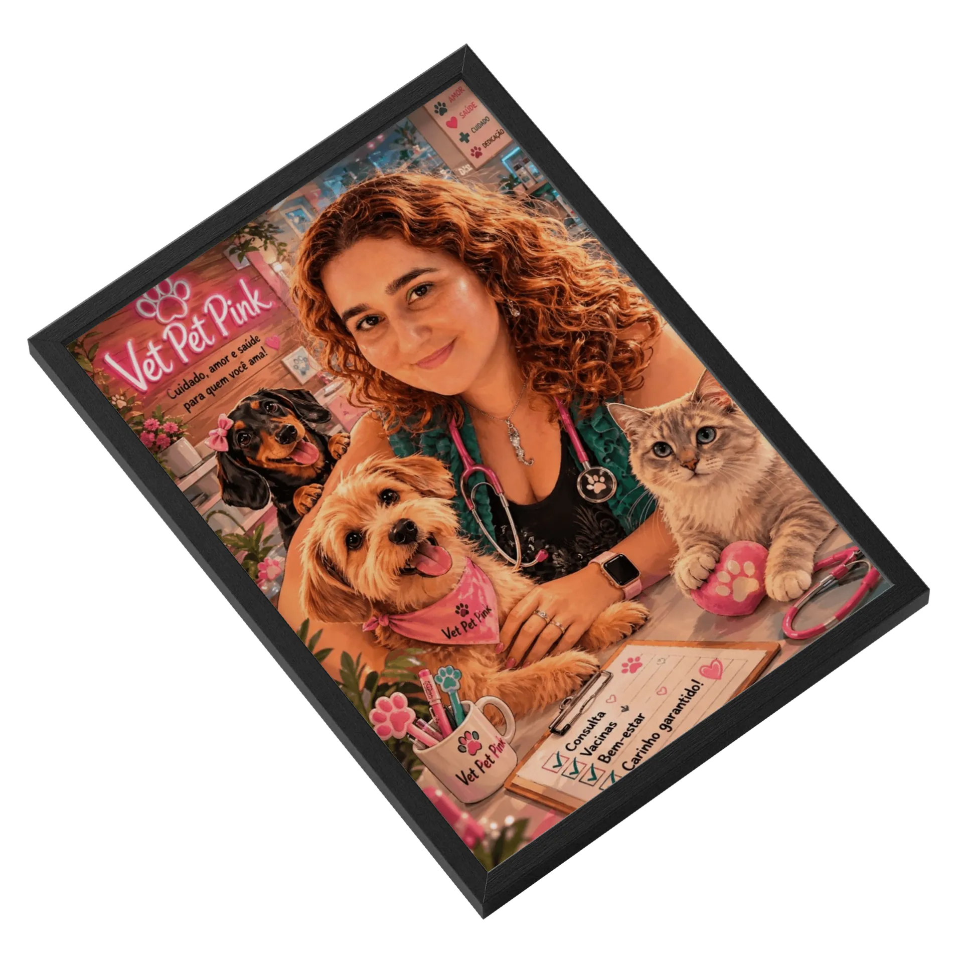 Quadro Personalizado A3 MDF e Vidro - Imagem 2
