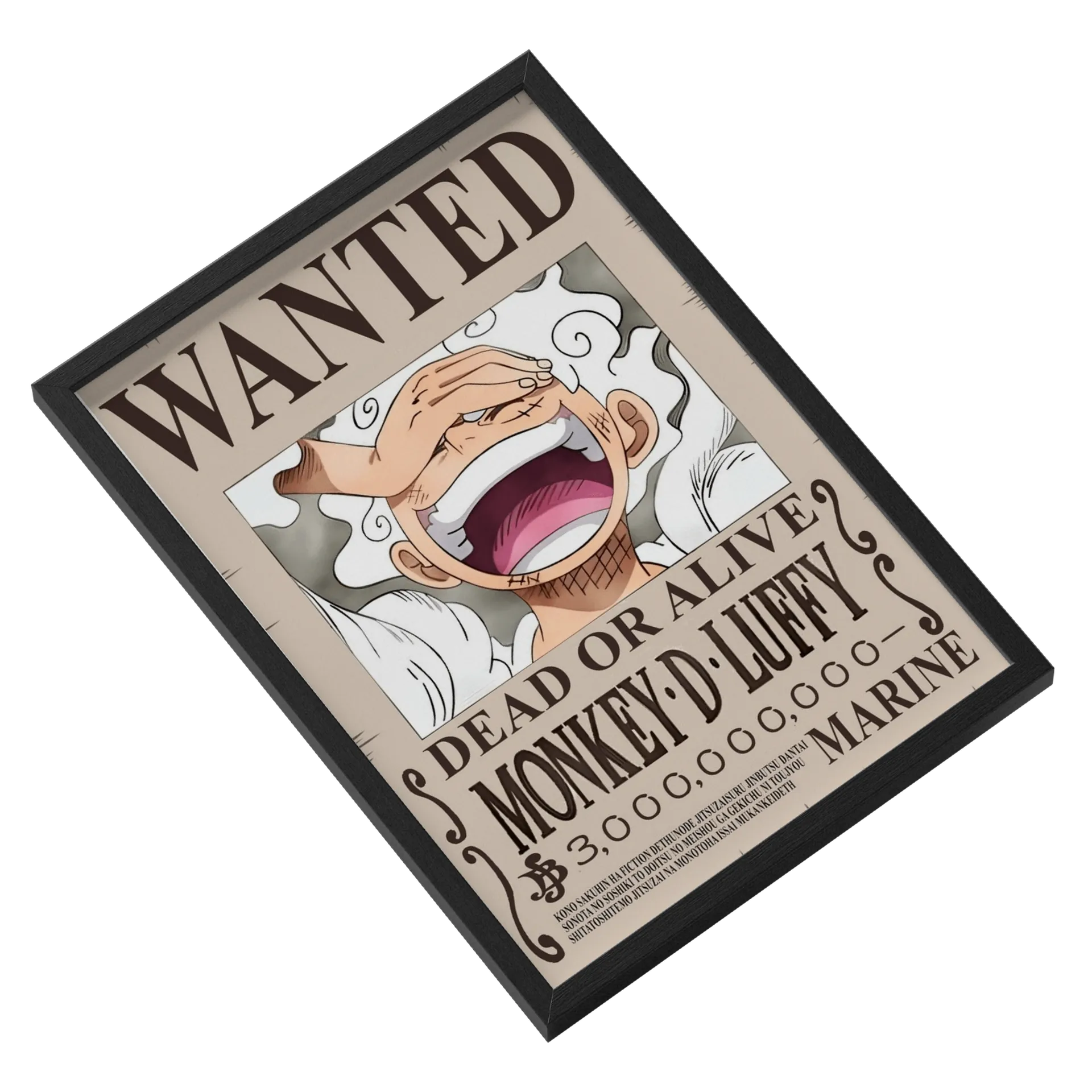 Quadro A3 personalizado Com Vidro One Piece Monkey D. Luffy - Imagem 2