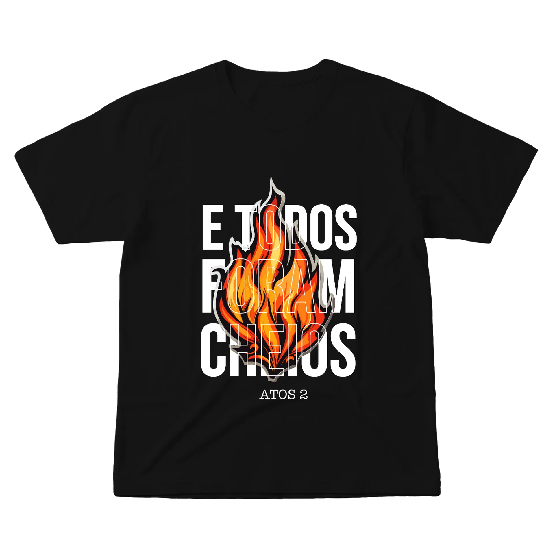 Camiseta Estampa Chama E Todos Foram Cheios 100% Algodão de Redeem Wear