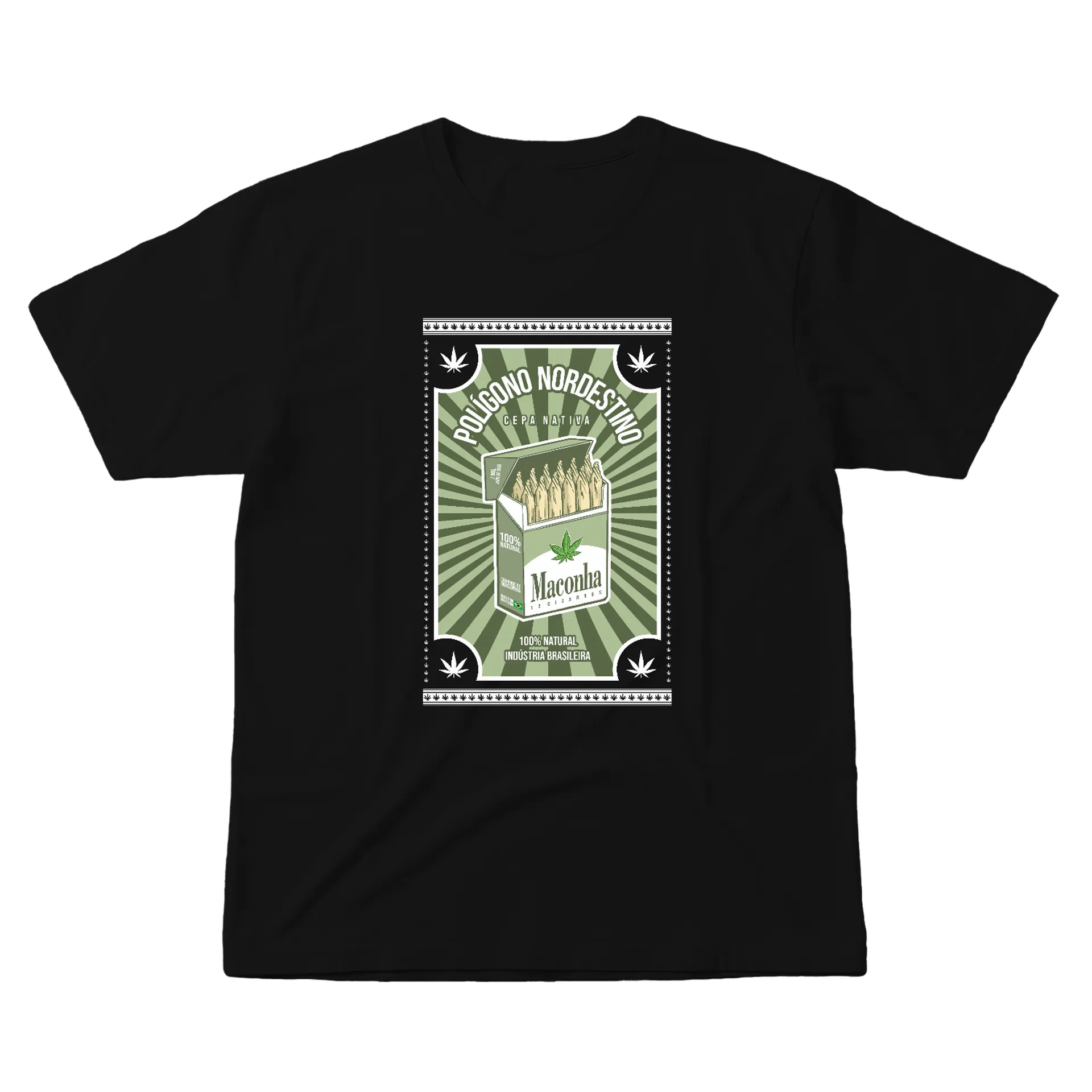 Camiseta Polígono Nordestino 100% Algodão de Zanonart