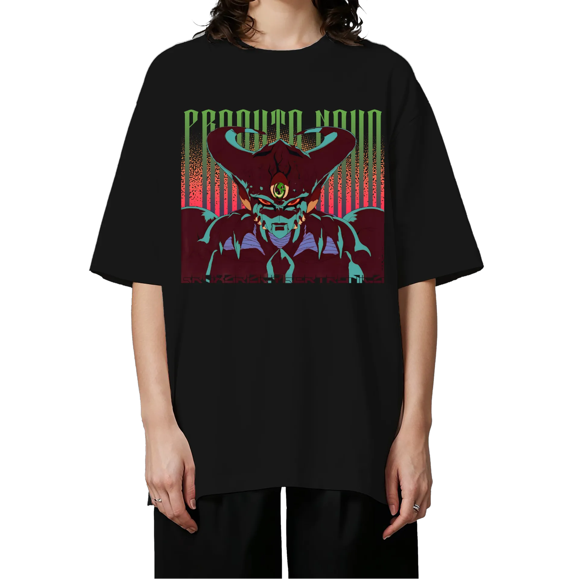 Camiseta Oversized PRODUTO NOVO Preta (Estampa na Frente) - Imagem 3