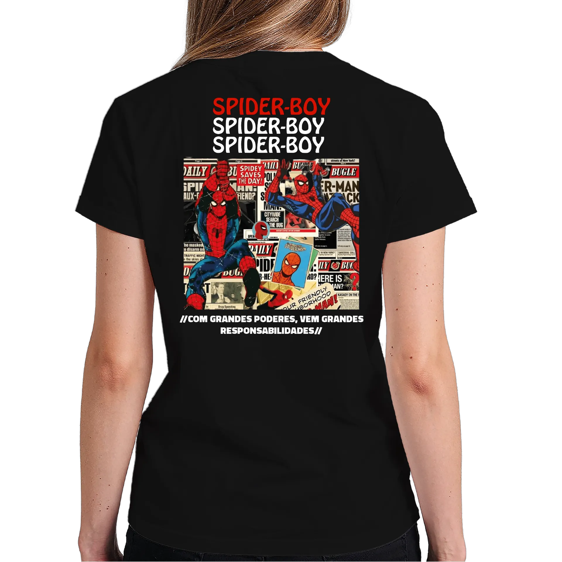 Camiseta Spider-Boy Estampa Quadrinhos - Imagem 6