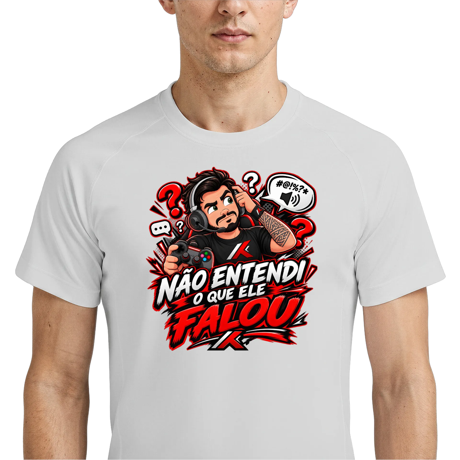 Camiseta Dry Fit Arte Streamer Neon minimalista 100% - Imagem 4