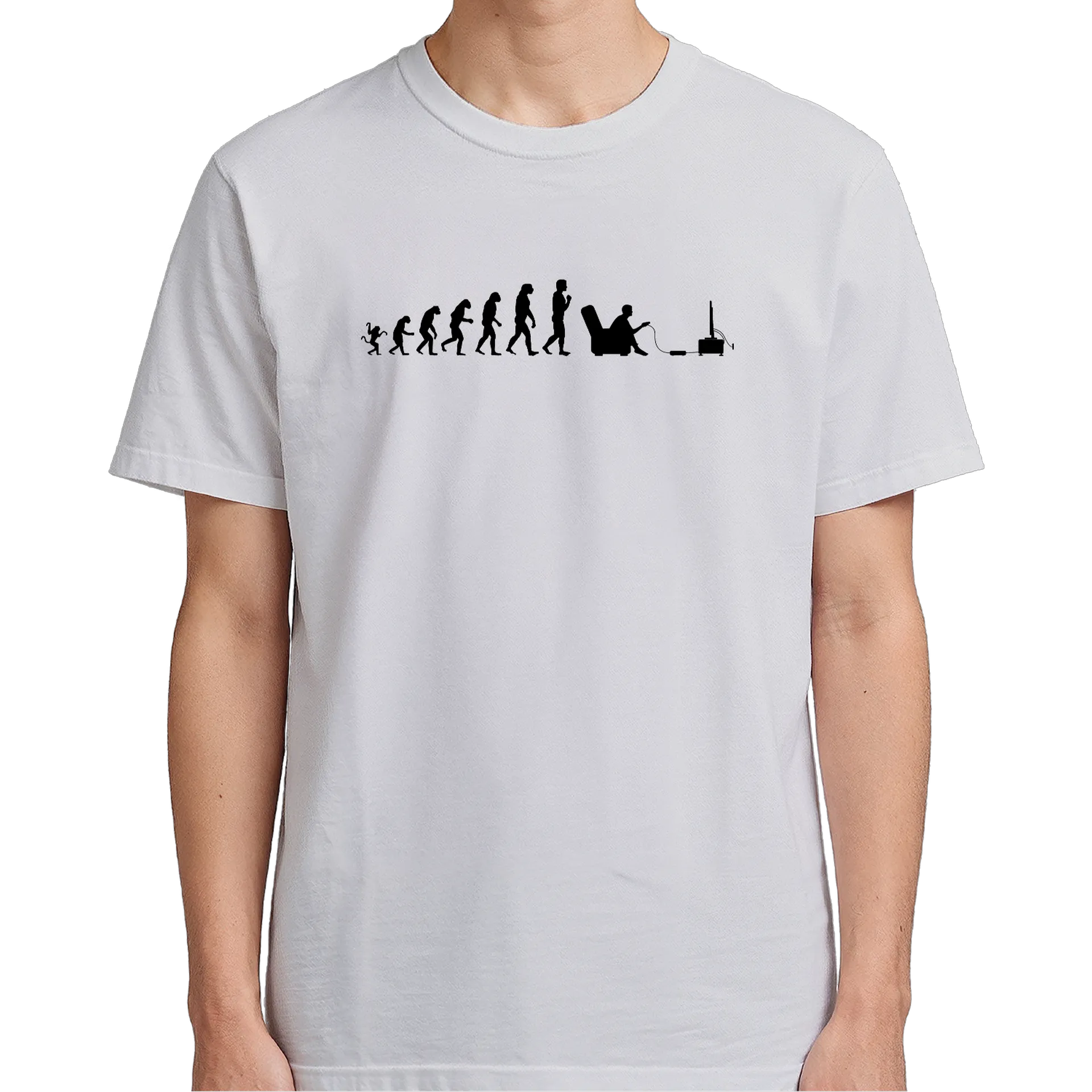 Camiseta Unissex Cores Claras - Evolução Console Gamer - Imagem 5