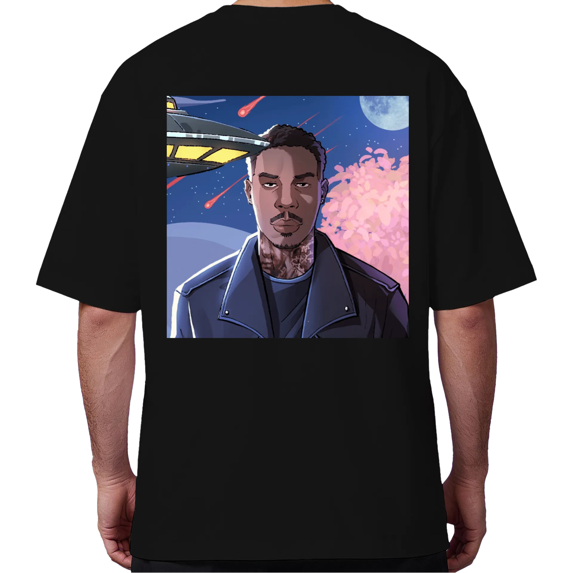 Camiseta Oversized  Estampa Space Cartoon - Imagem 6