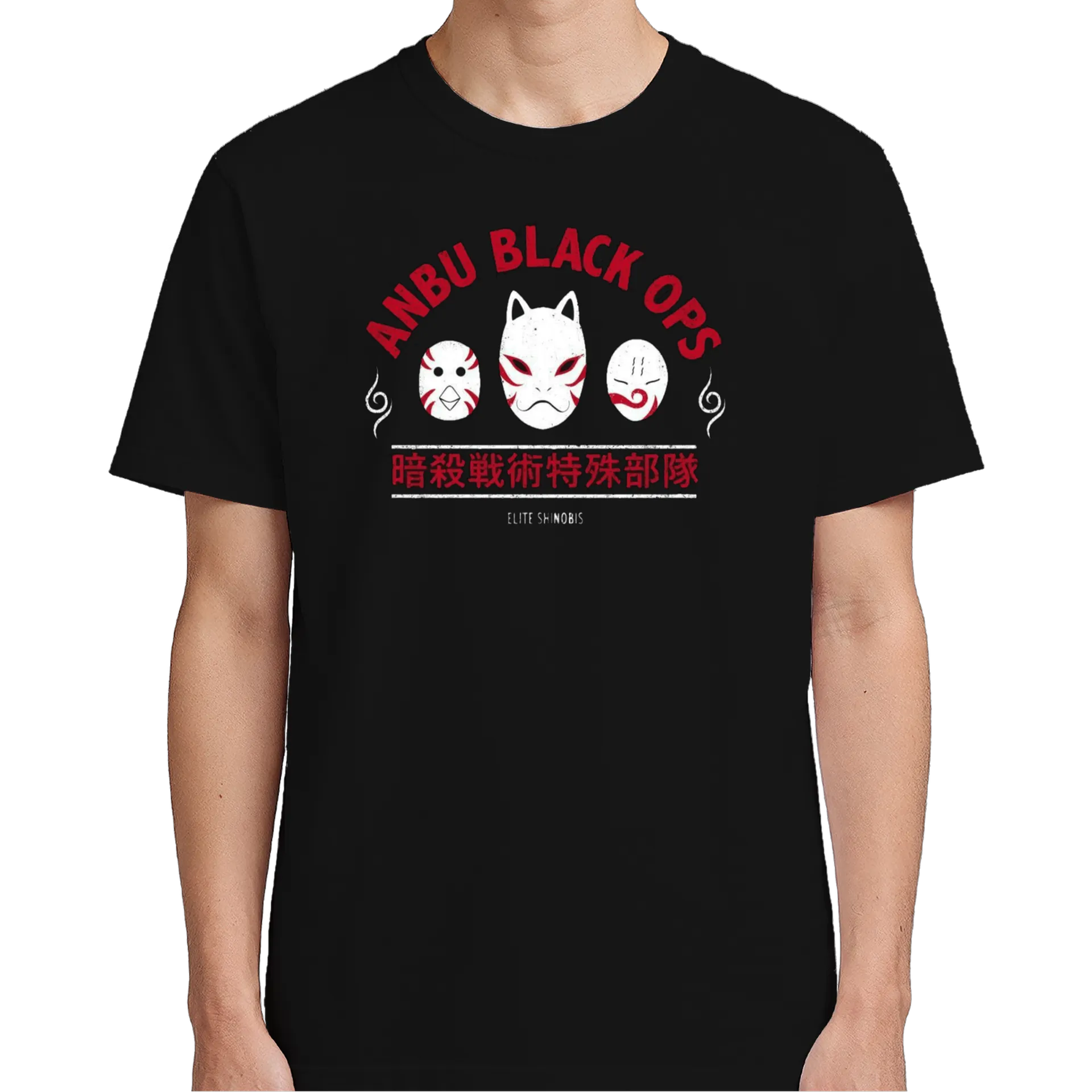 Camiseta Anbu Black Ops Estampa Máscaras 100% Algodão - Imagem 5