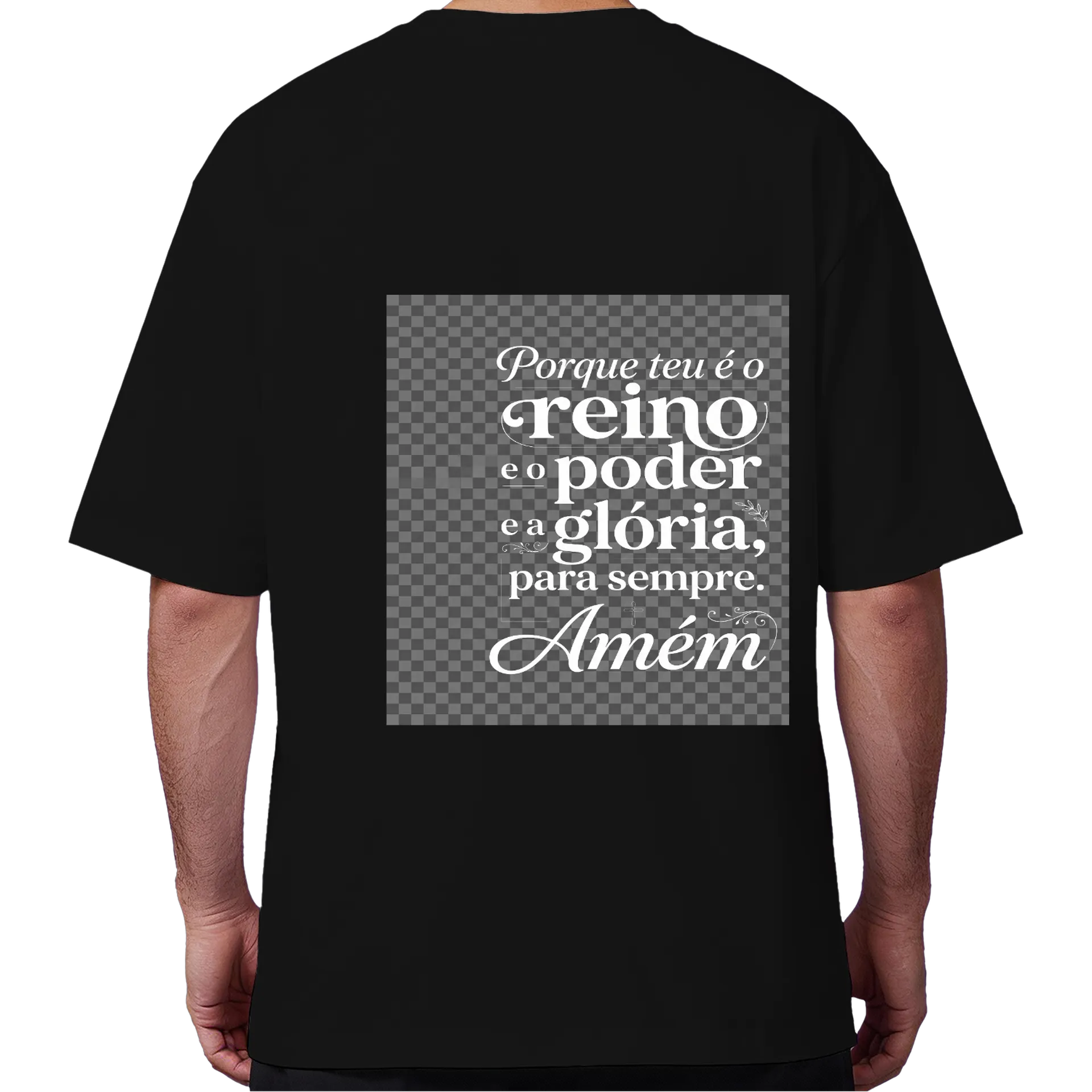 Camiseta Oversized Deus - teu é o reino  - Imagem 6