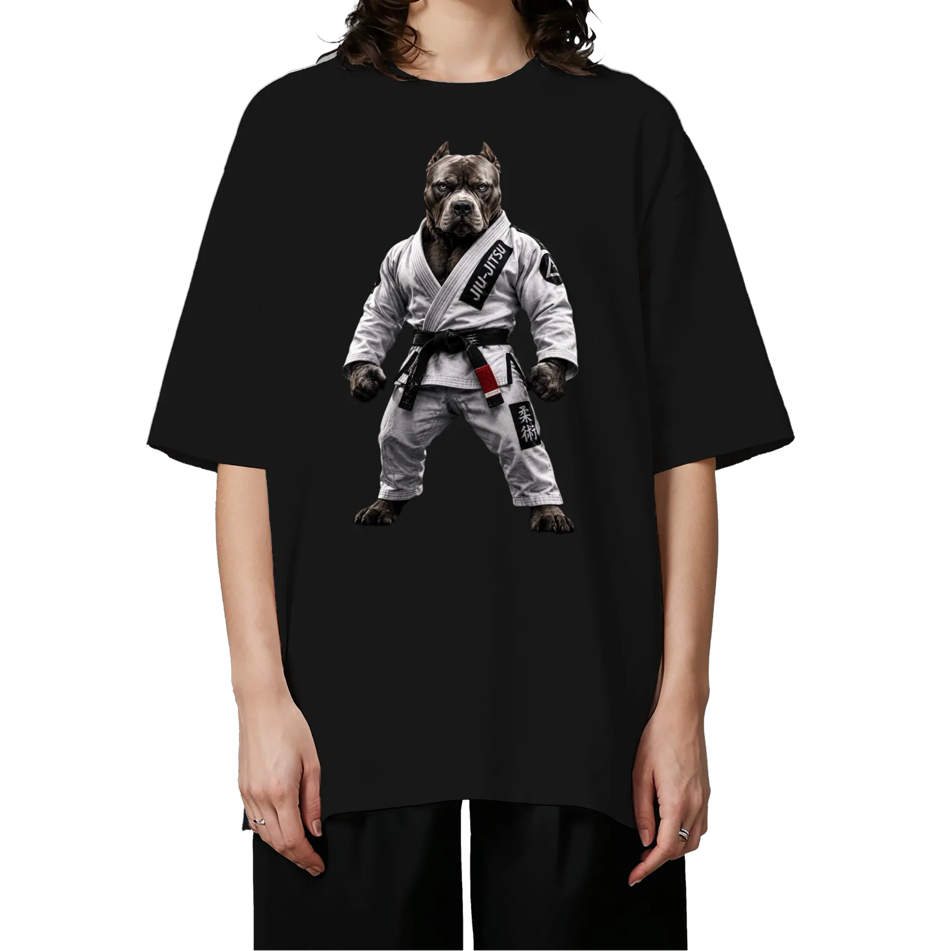 Camiseta Oversized Cachorro Lutador de Jiu-Jitsu Realista - Imagem 3