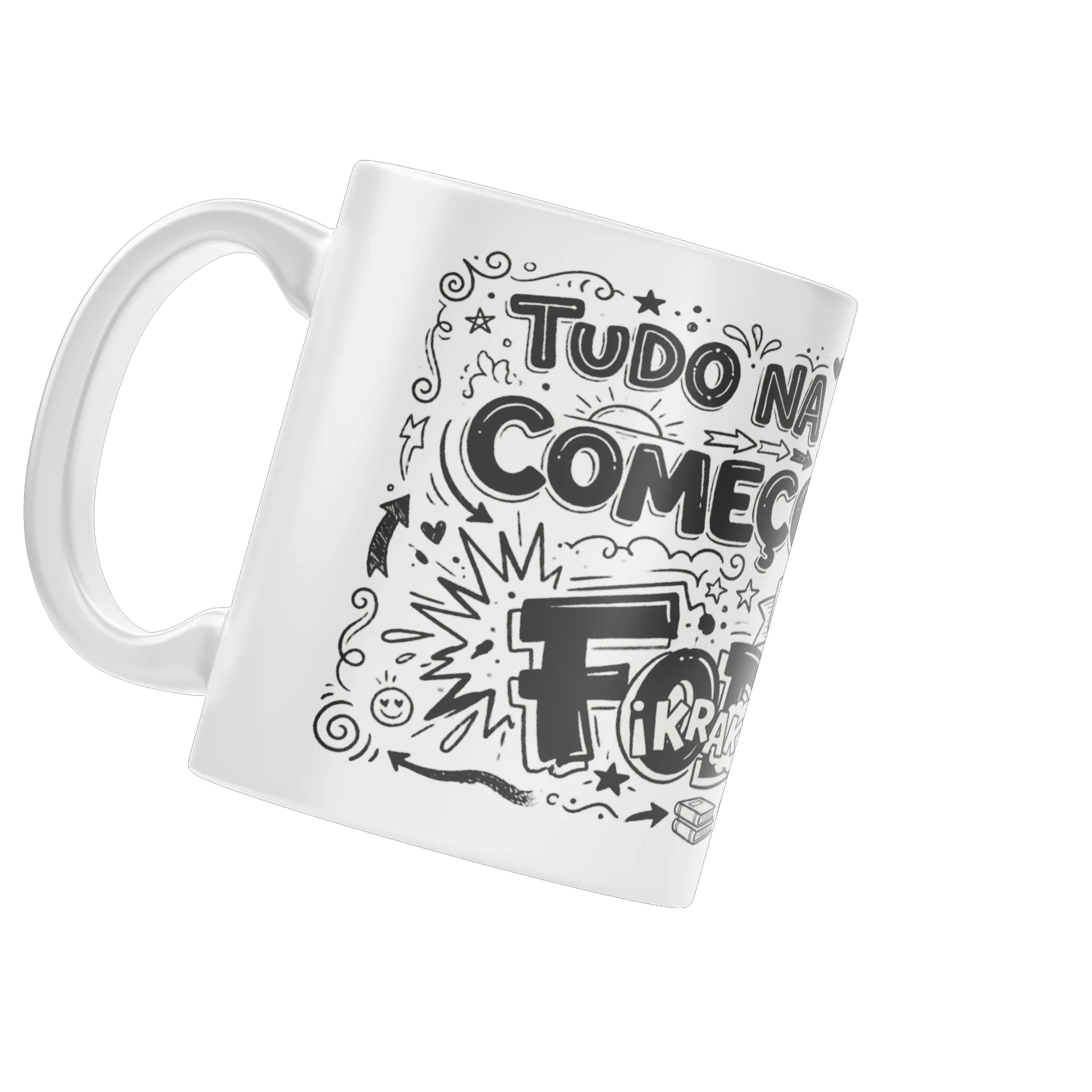 Caneca personalizada na vida começo. meio e foda-se - Imagem 3