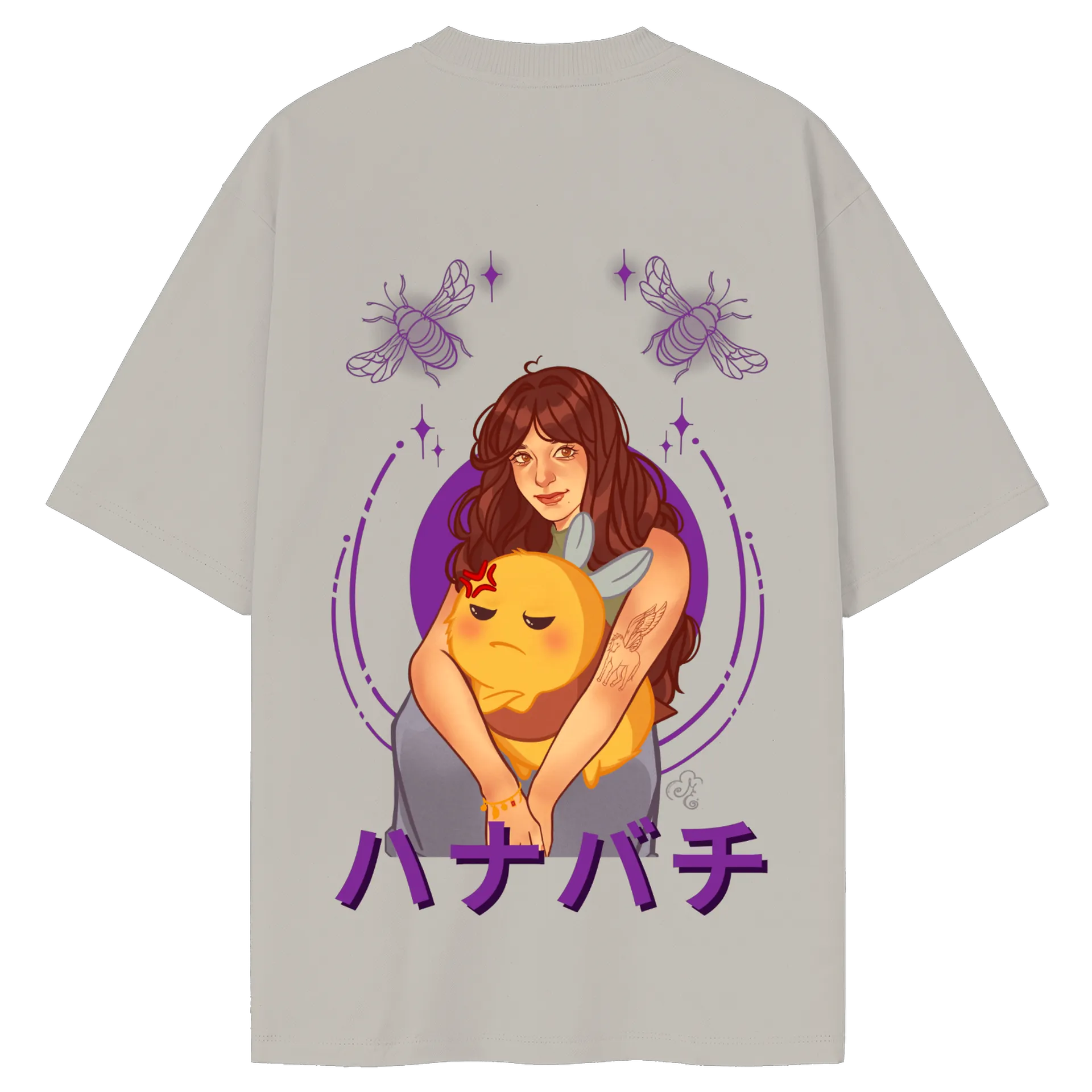Camiseta "Hanabachi" Oversized - Versão Roxa - Imagem 1