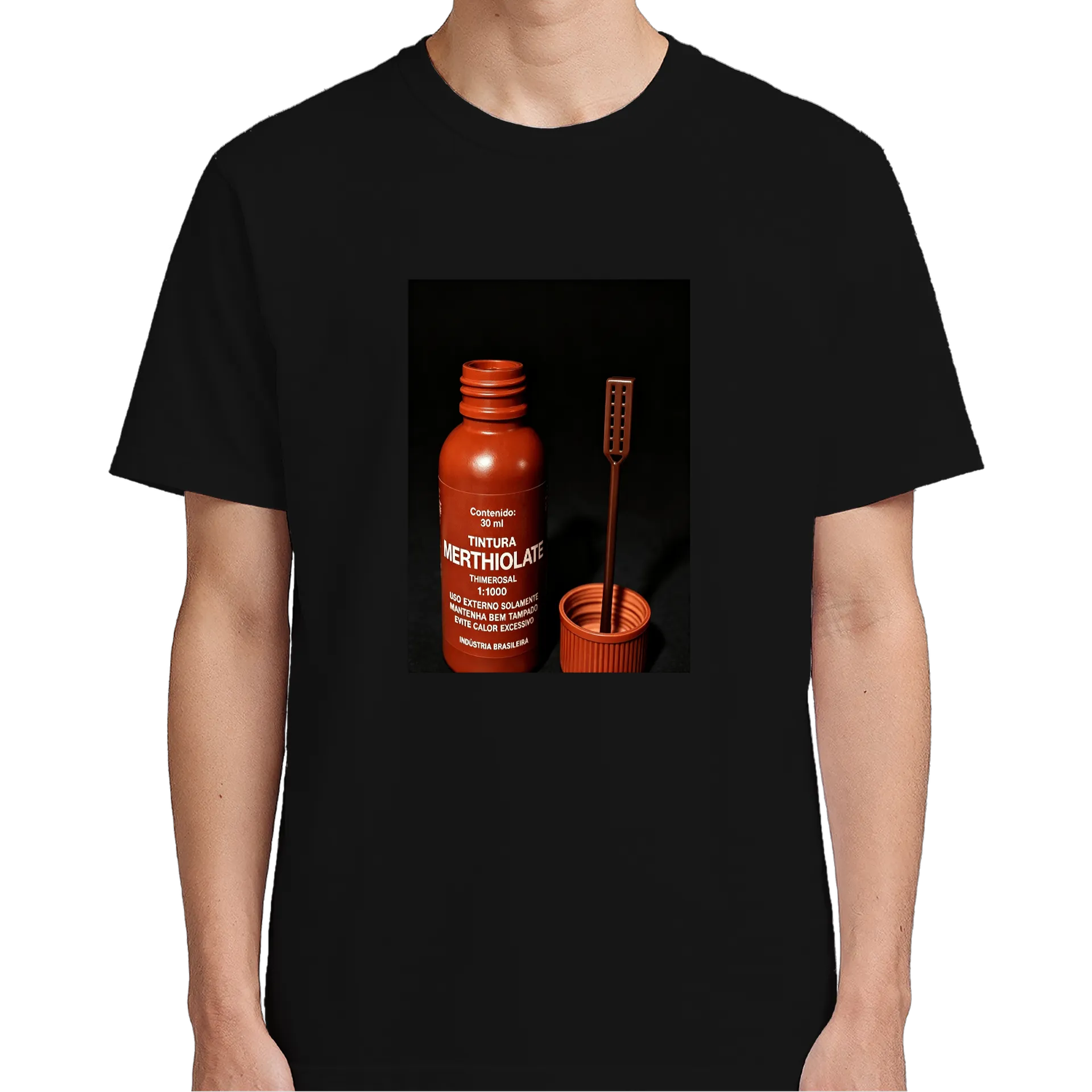 Camiseta Golpe de Tinta Vermelha 100% Algodão - Imagem 5