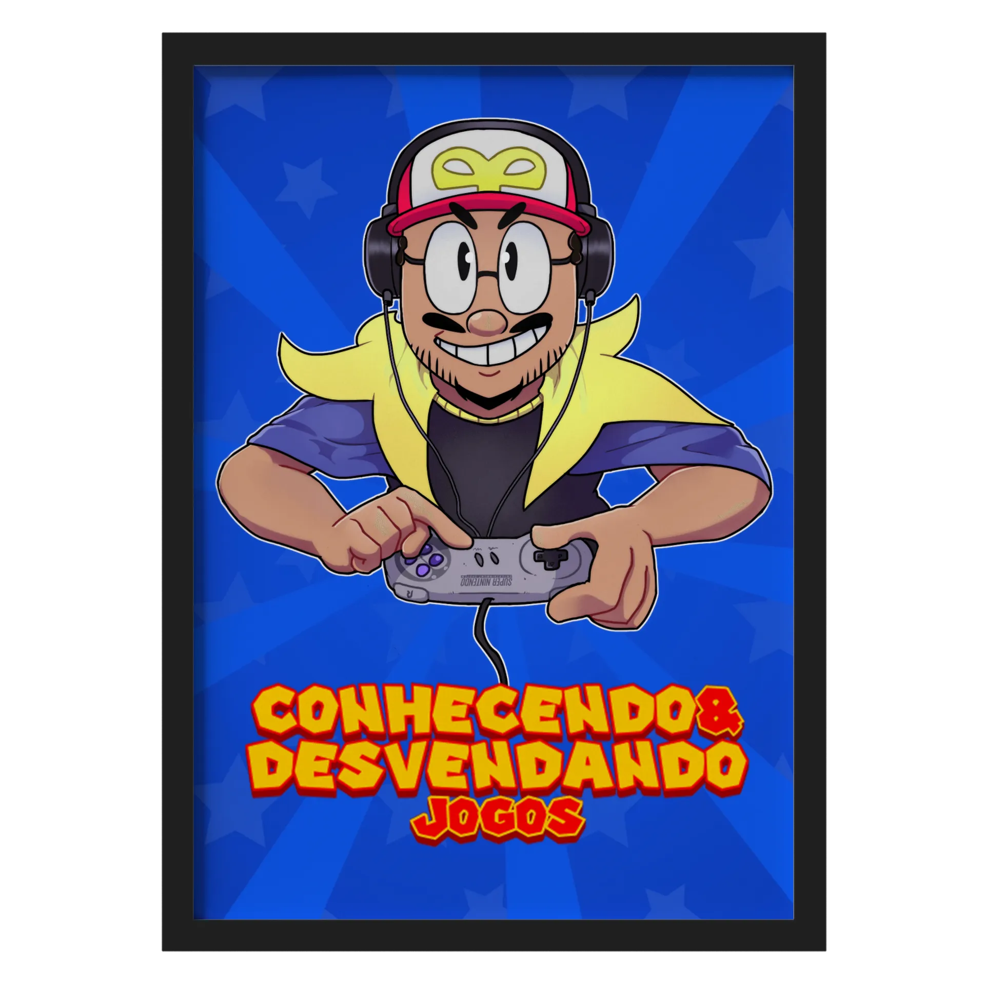 Quadro CeD Jogos A3 personalizado Com Vidro - Imagem 1