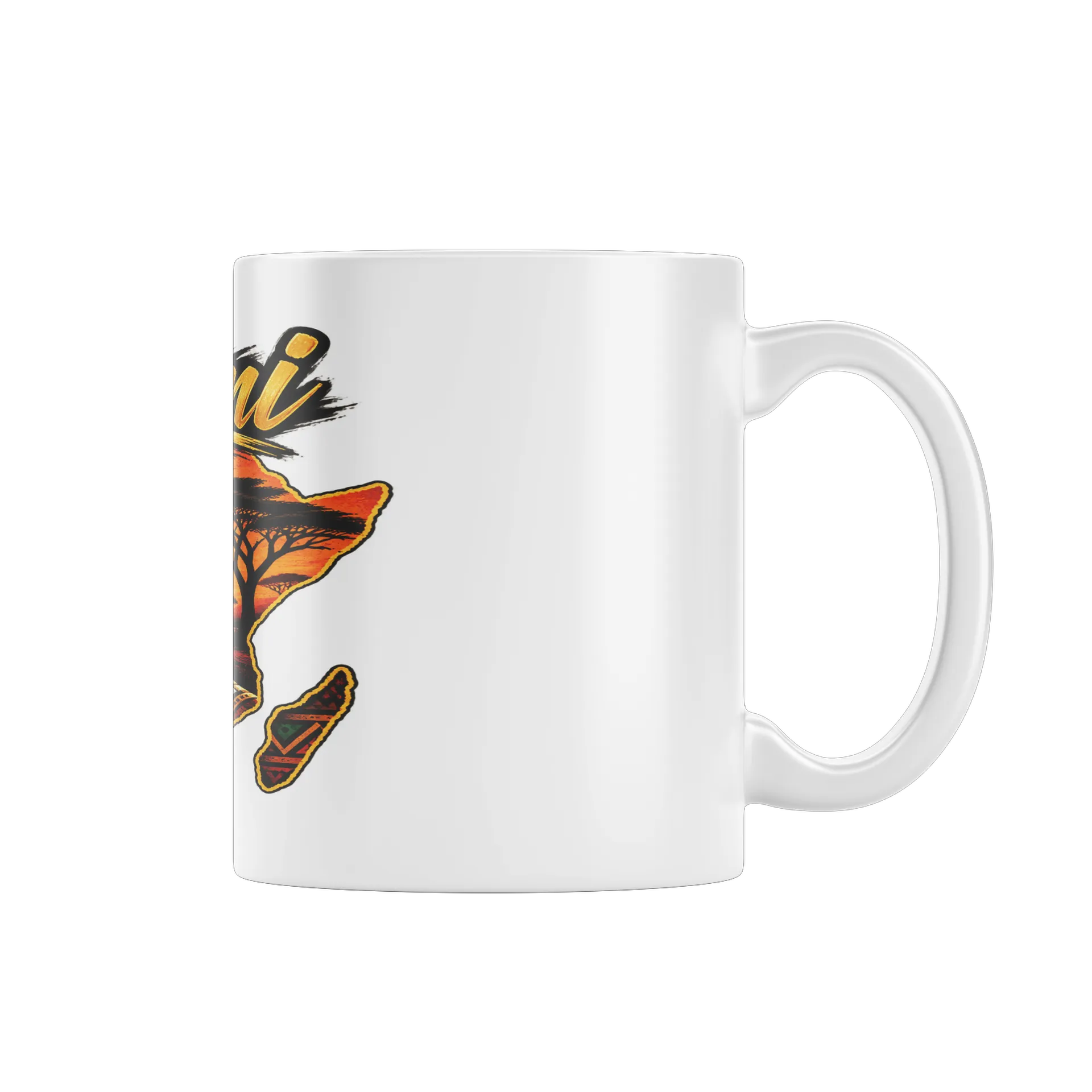 Caneca Porcelana Abayomi Retrato Africano 325ml - Imagem 1