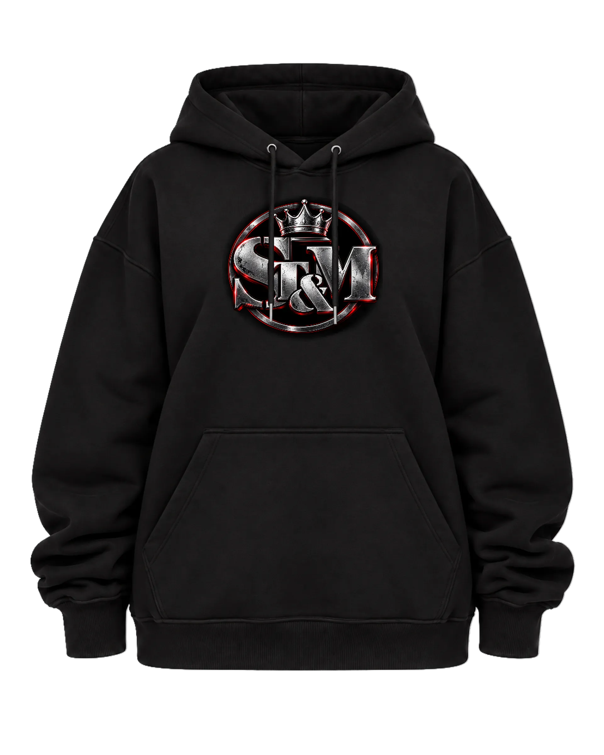 Blusa Moletom Estampa ST&M Logo Grafite Textura - Imagem 5