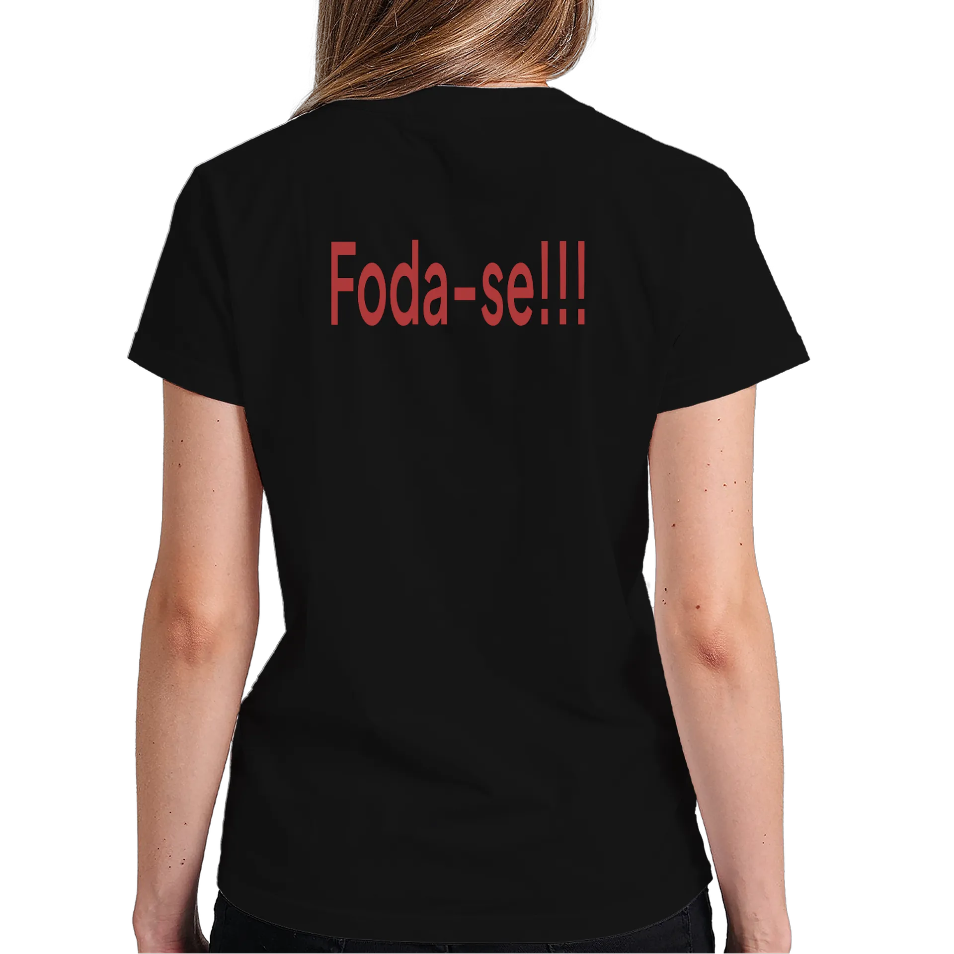 Camiseta Estampa Foda-se Preto 100% Algodão - Imagem 6