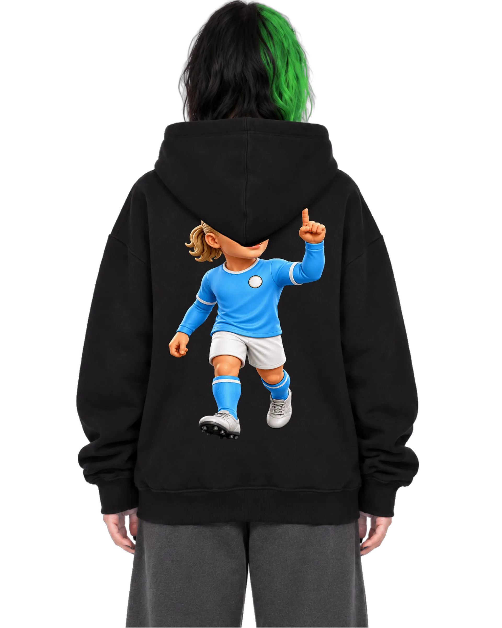 Blusa Moletom Canguru Menina Jogadora em Estilo 3D Etison - Imagem 2