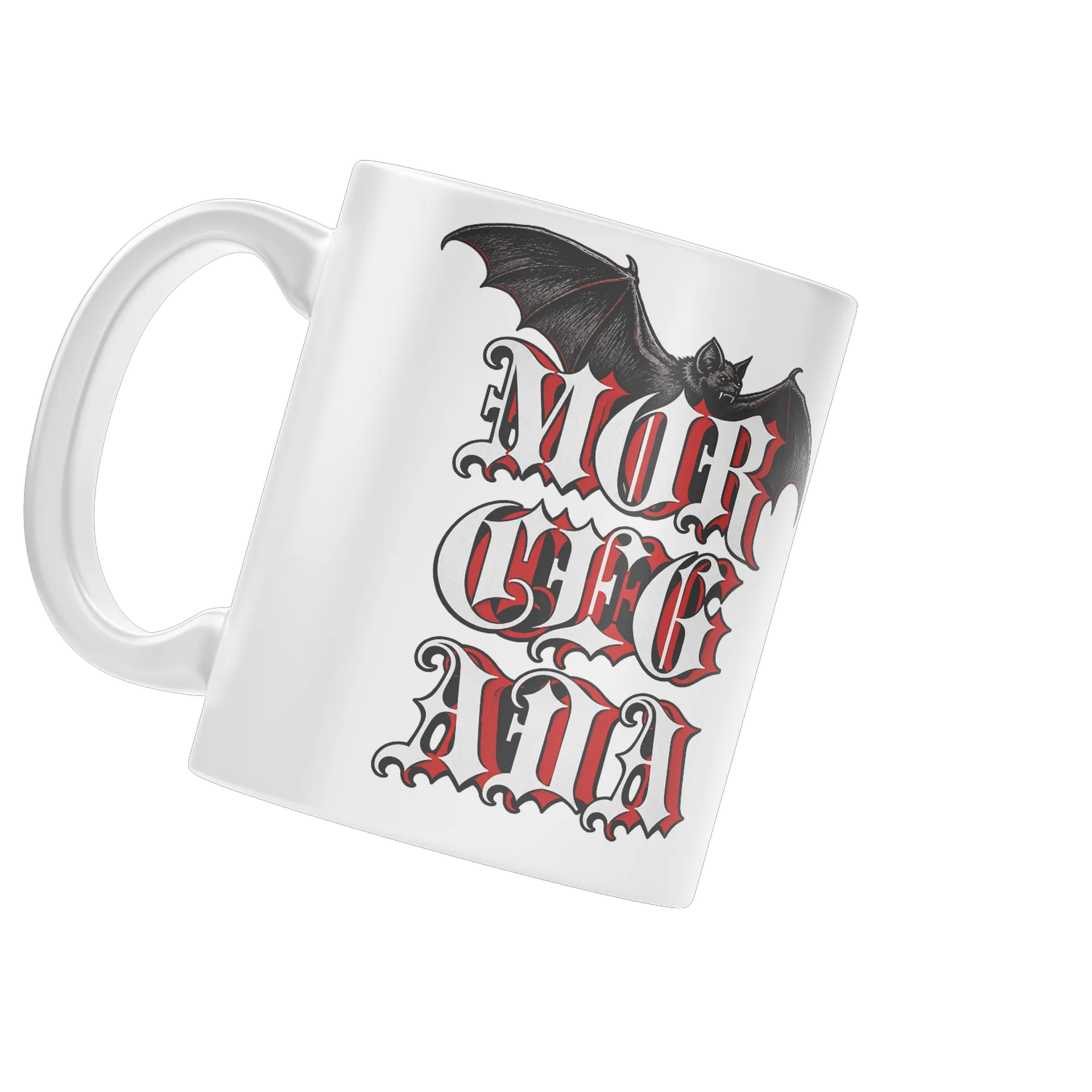 Caneca Estampa Tipográfica Morcegada Morcego 325ml - Imagem 1