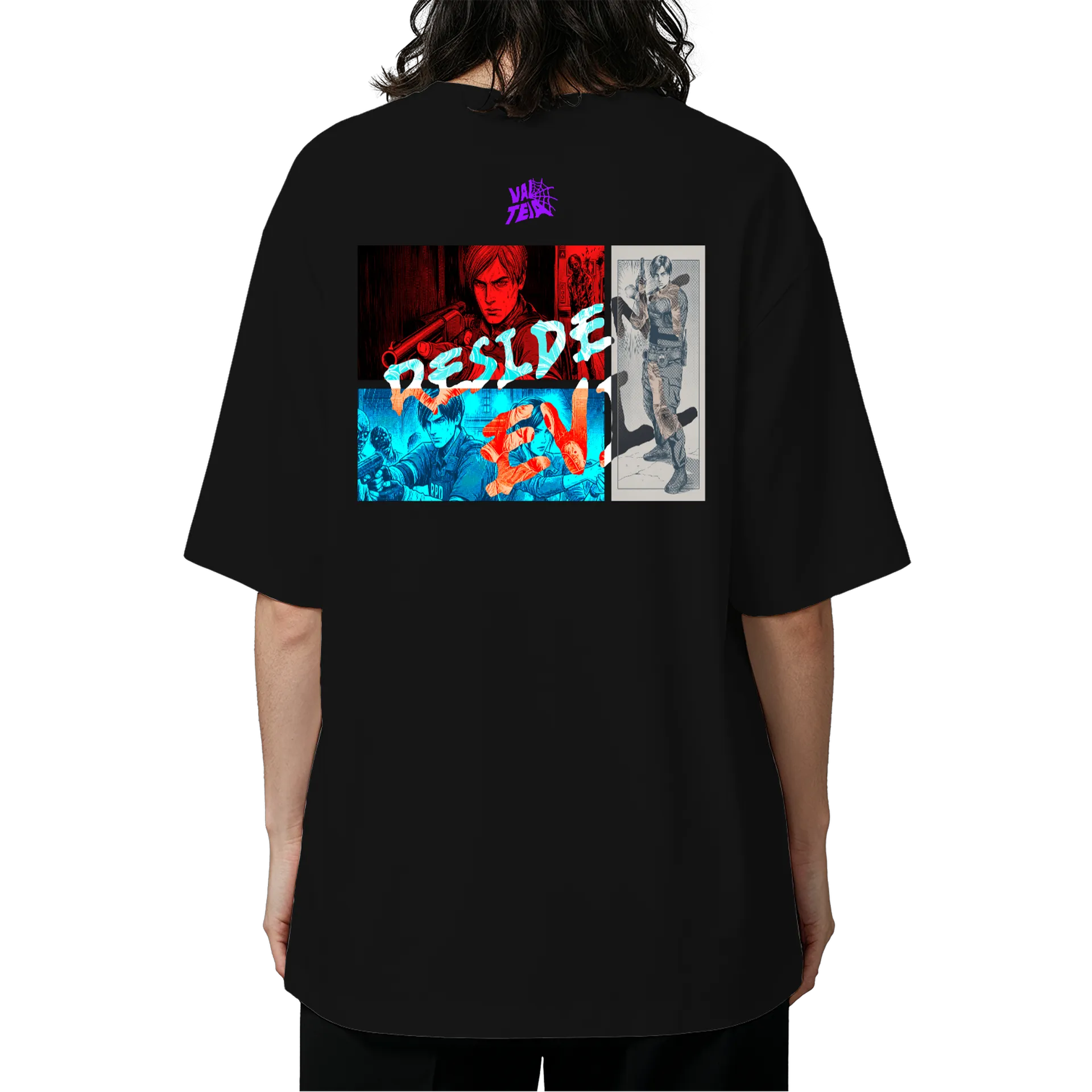 Camiseta Oversized Resident Evil de vai teia — imagem 6 de 6