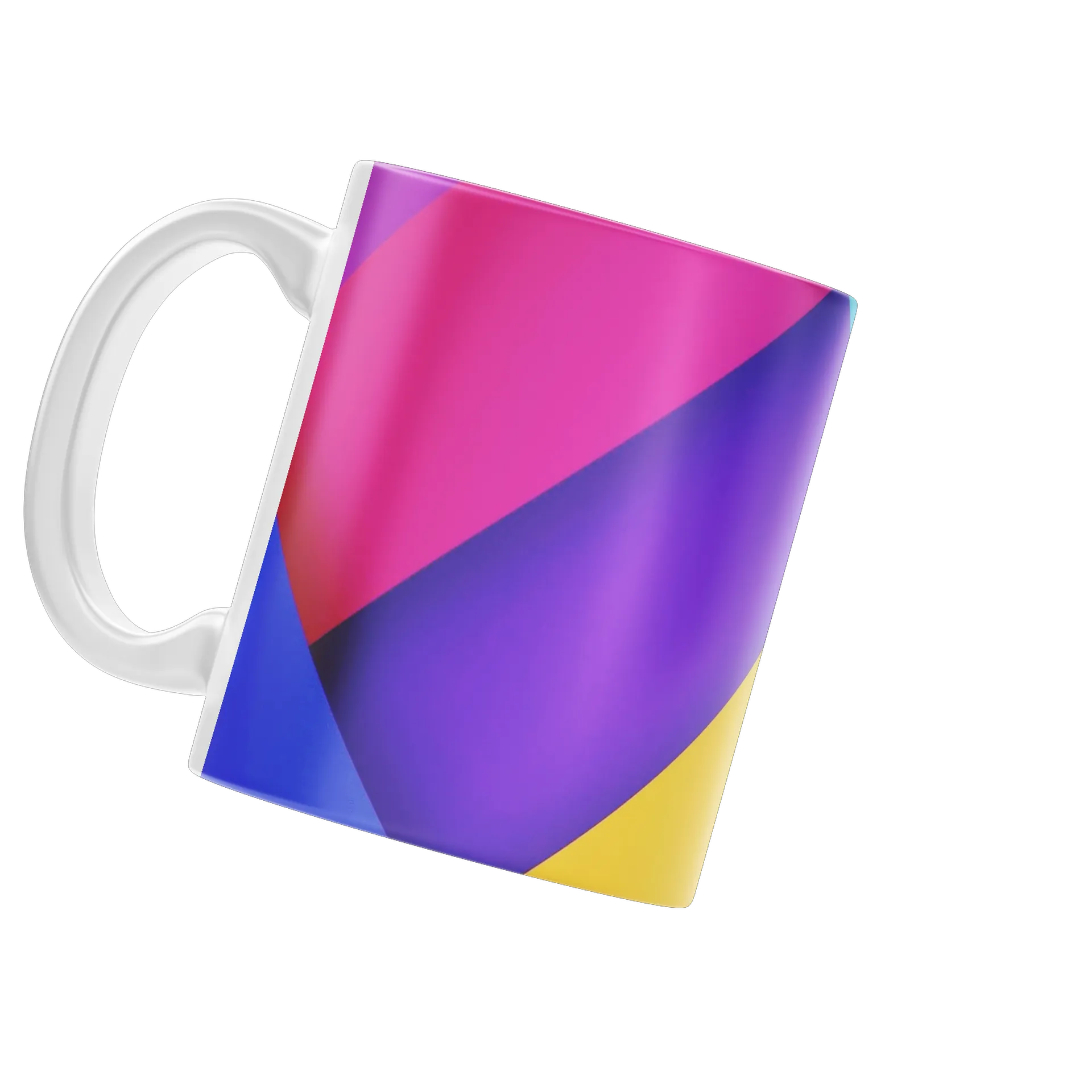 Caneca Cerâmica Forma Abstrata Colorida 325ml - Imagem 3