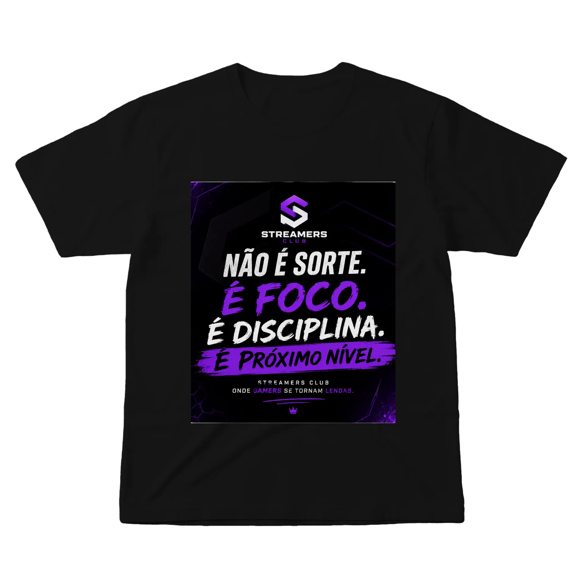 Camiseta Não é Sorte E Foco É Disciplina 100% Algodão de Diva — imagem 1 de 6
