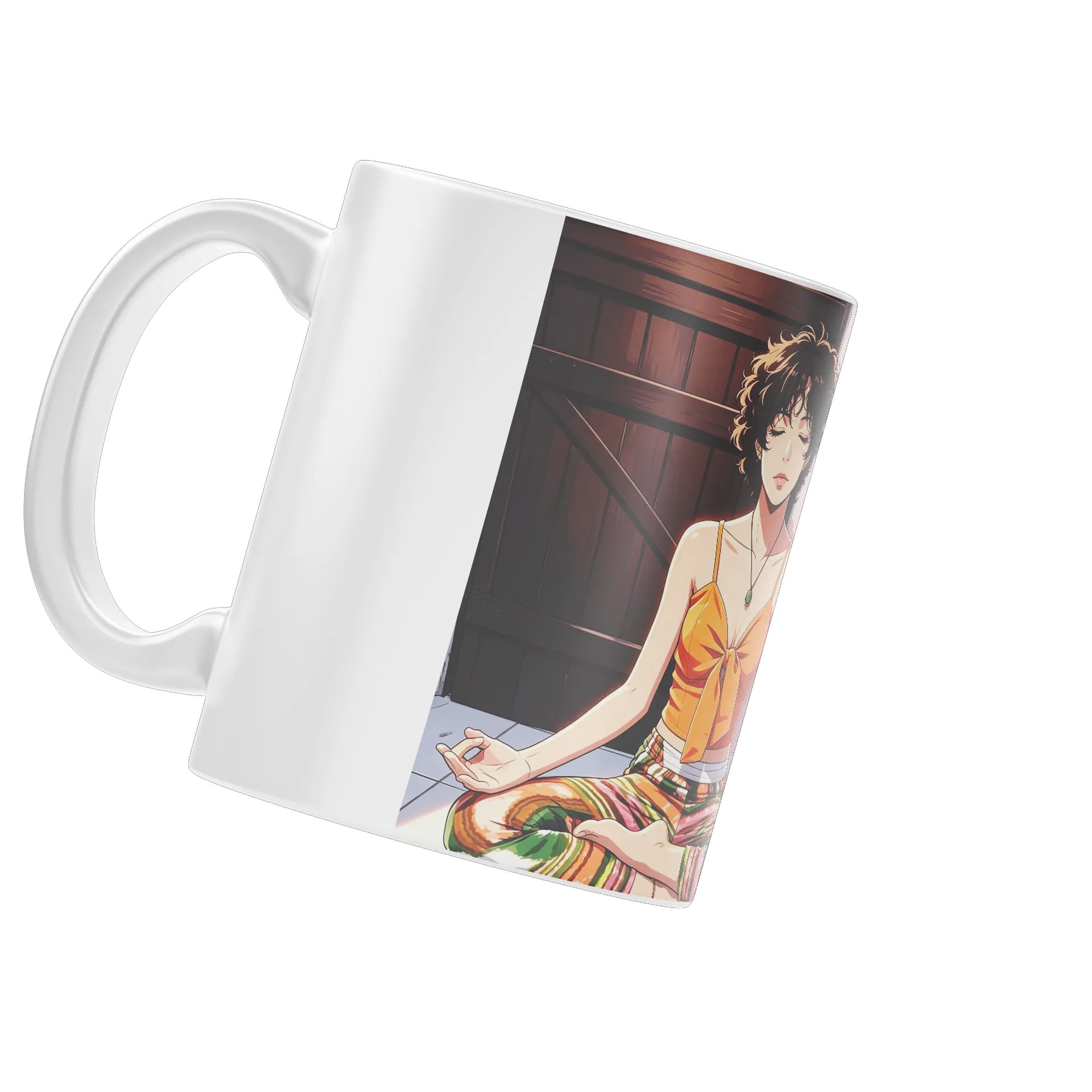 Caneca Ilustração Mulher Yoga 325ml - Imagem 4