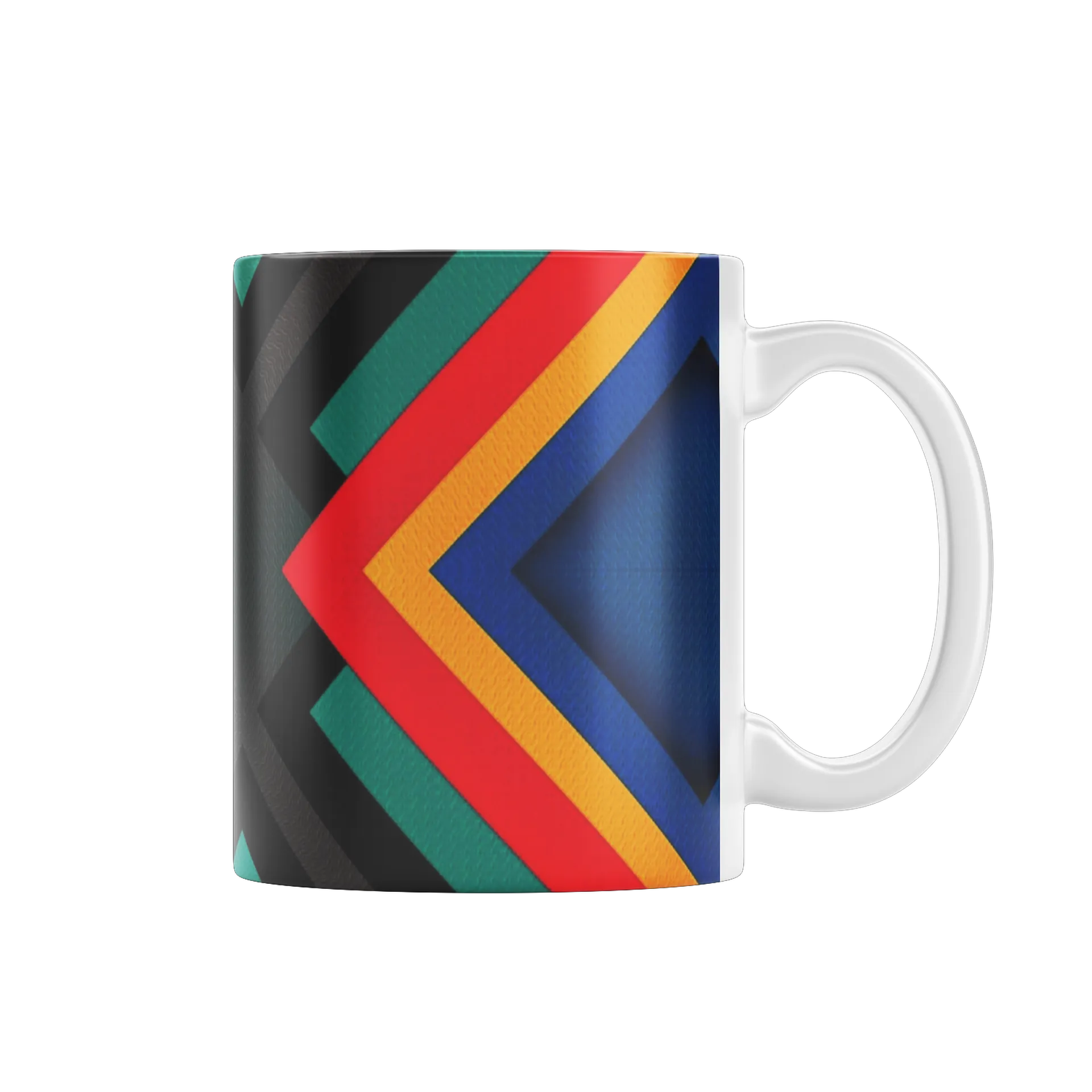 Caneca Porcelana Abstrato Geométrico Colorido 325ml - Imagem 1