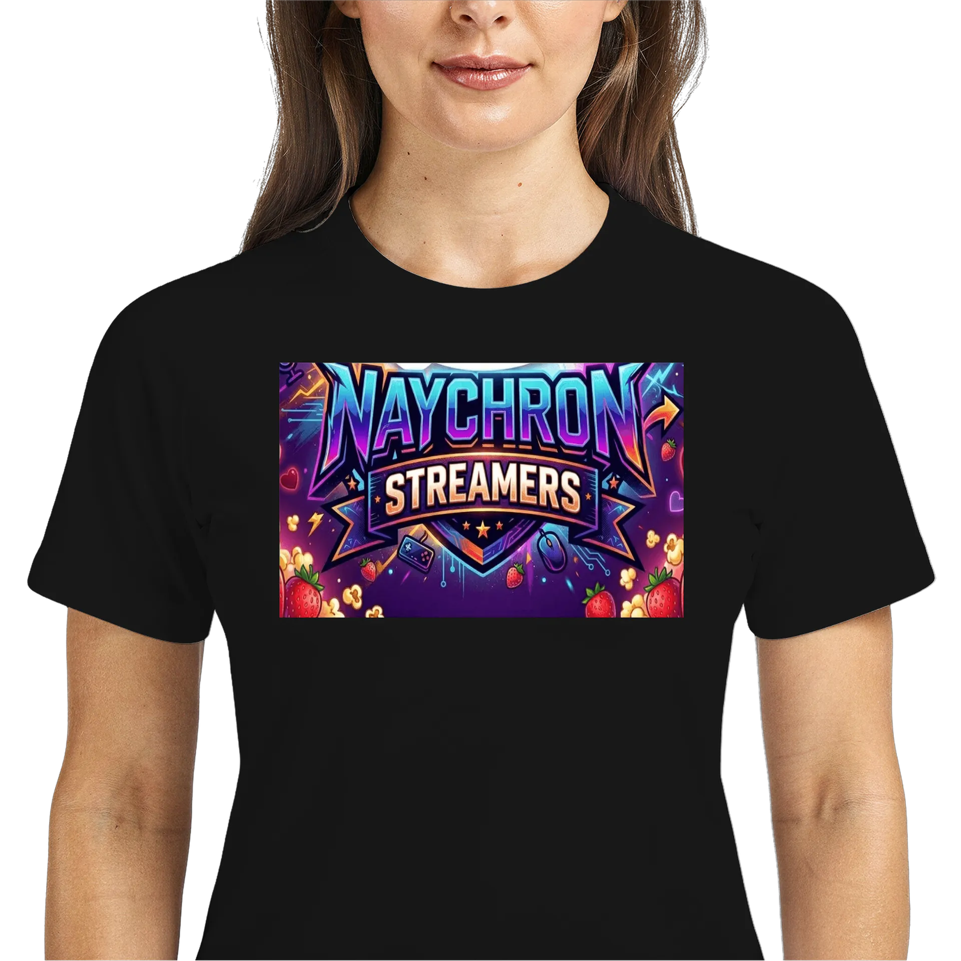 Camiseta Dry Fit Logo Naychron Streamers Colorido Gamer - Imagem 3