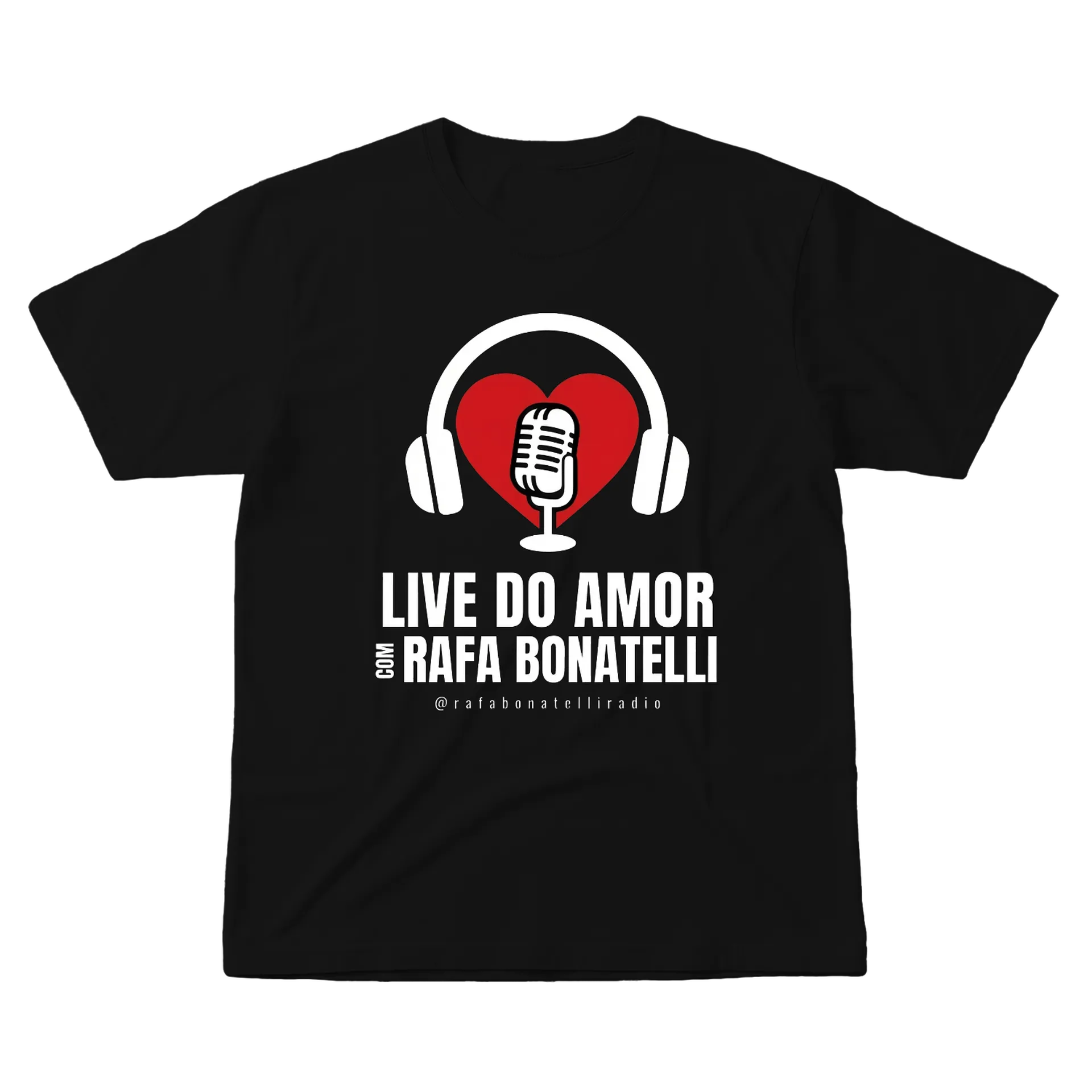 Camiseta Live do Amor 100% Algodão Preto - Imagem 1