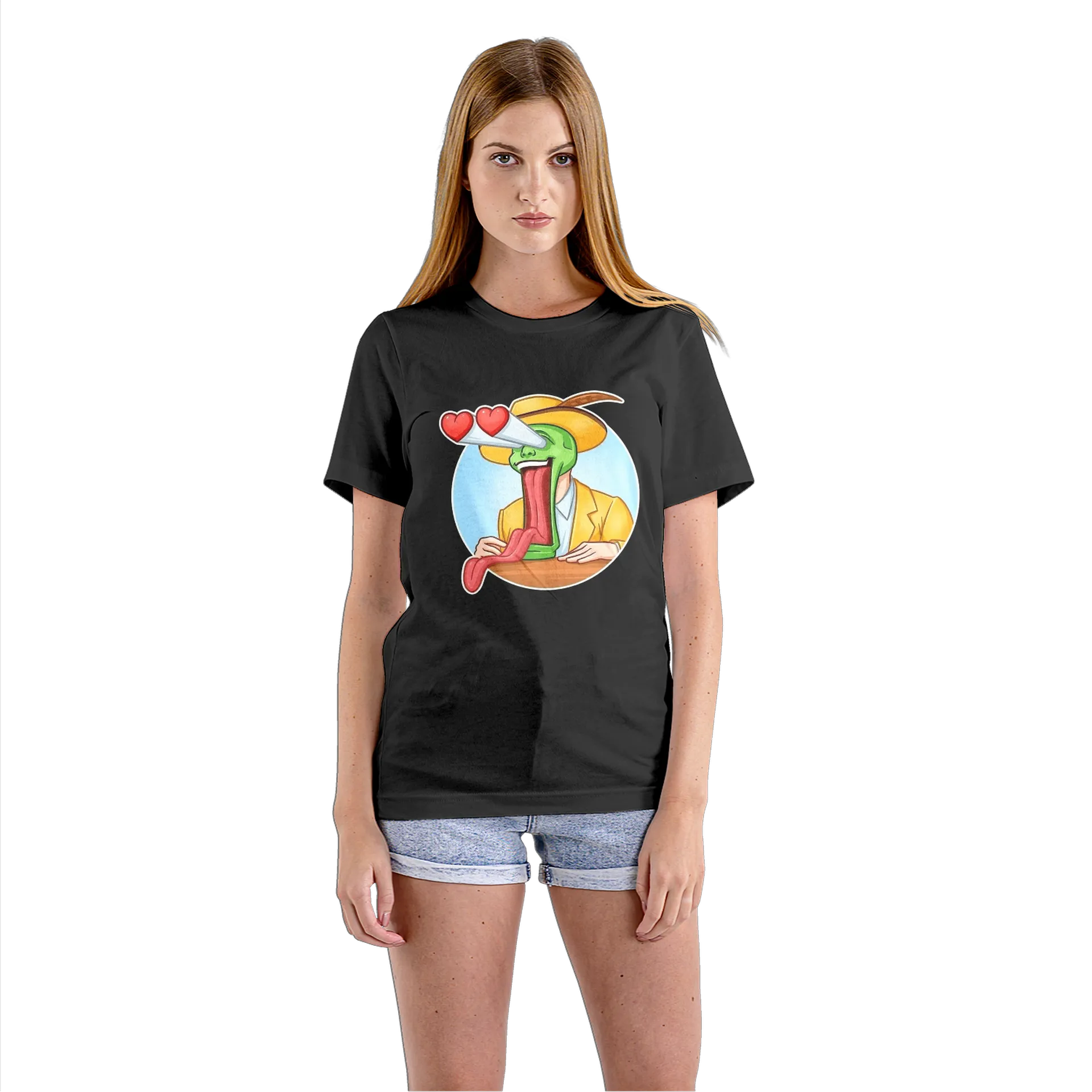 Camiseta Babylook Camaleão Cartunesco com Chapéu 100% - Imagem 3