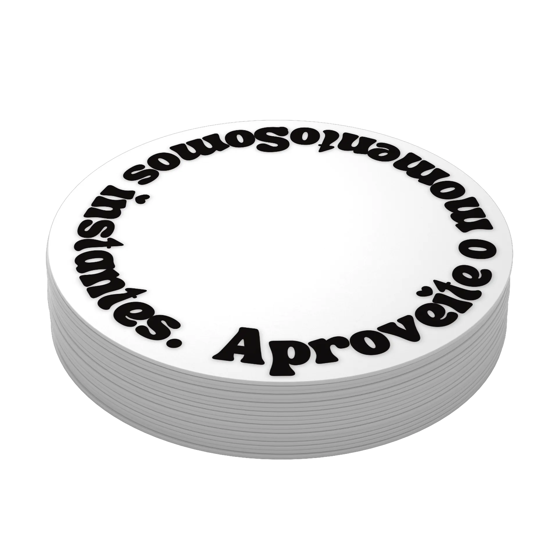 Porta-copos frase: Somos instantes. Aproveite O momento. - Imagem 4