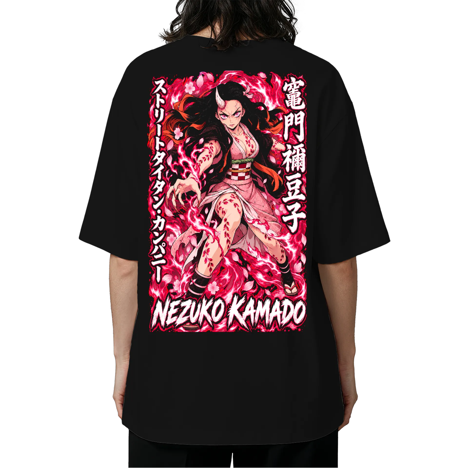 Camiseta Oversized Nezuko Kamado Anime Premium - Imagem 5
