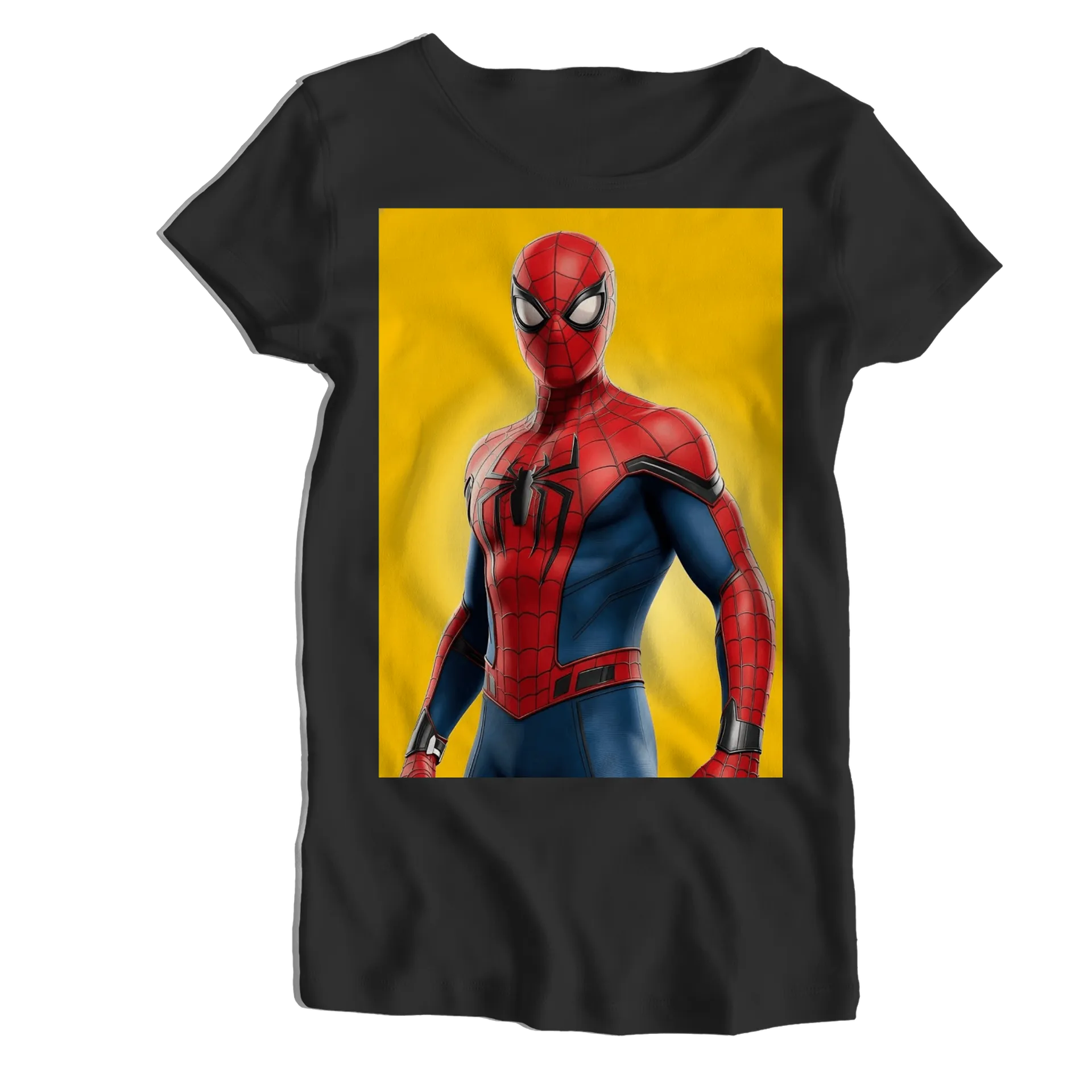 Camiseta Babylook Homem-Aranha Ilustração Vermelha e Azul - Imagem 1