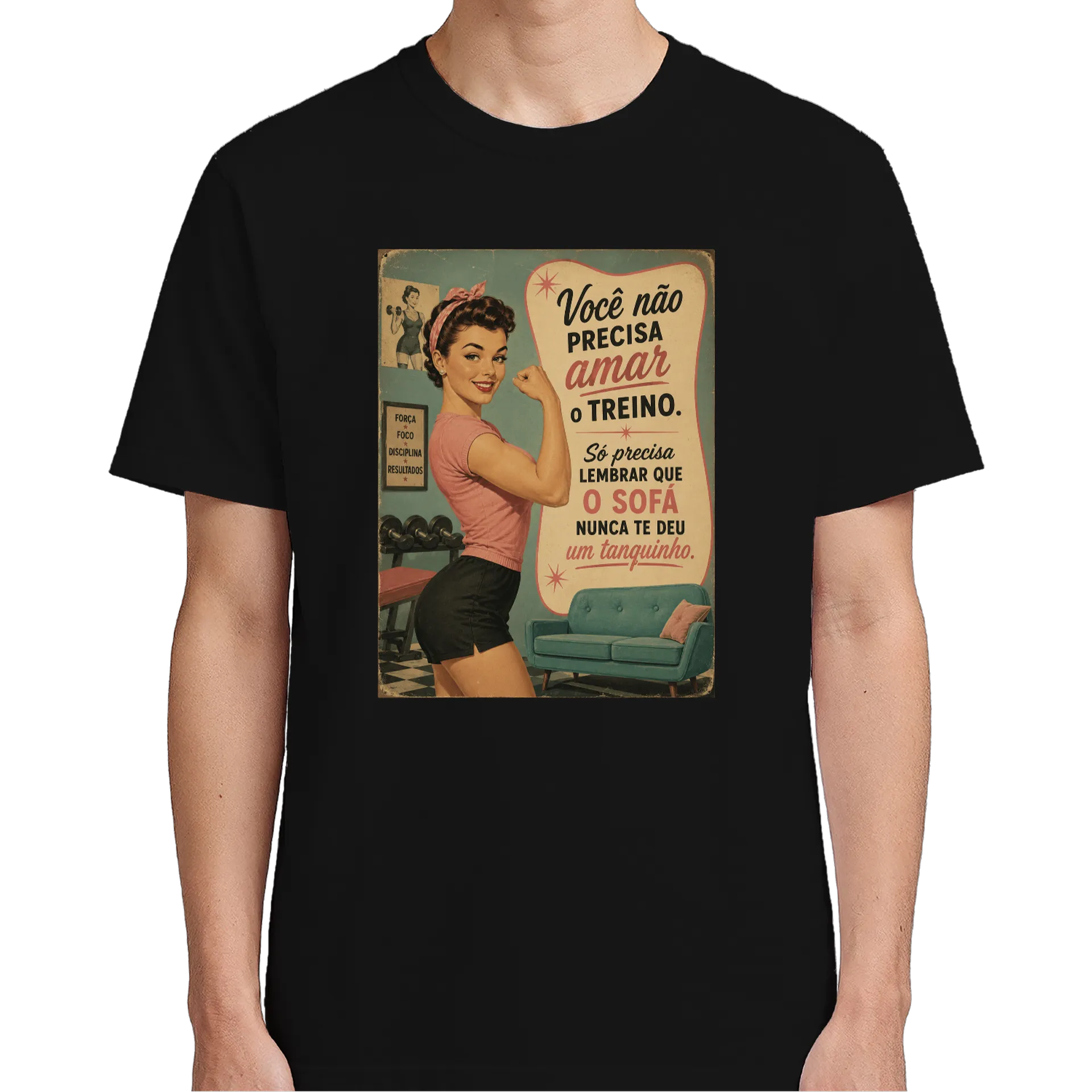 Camiseta Estampa Motivacional Treino 100% Algodão - Imagem 5