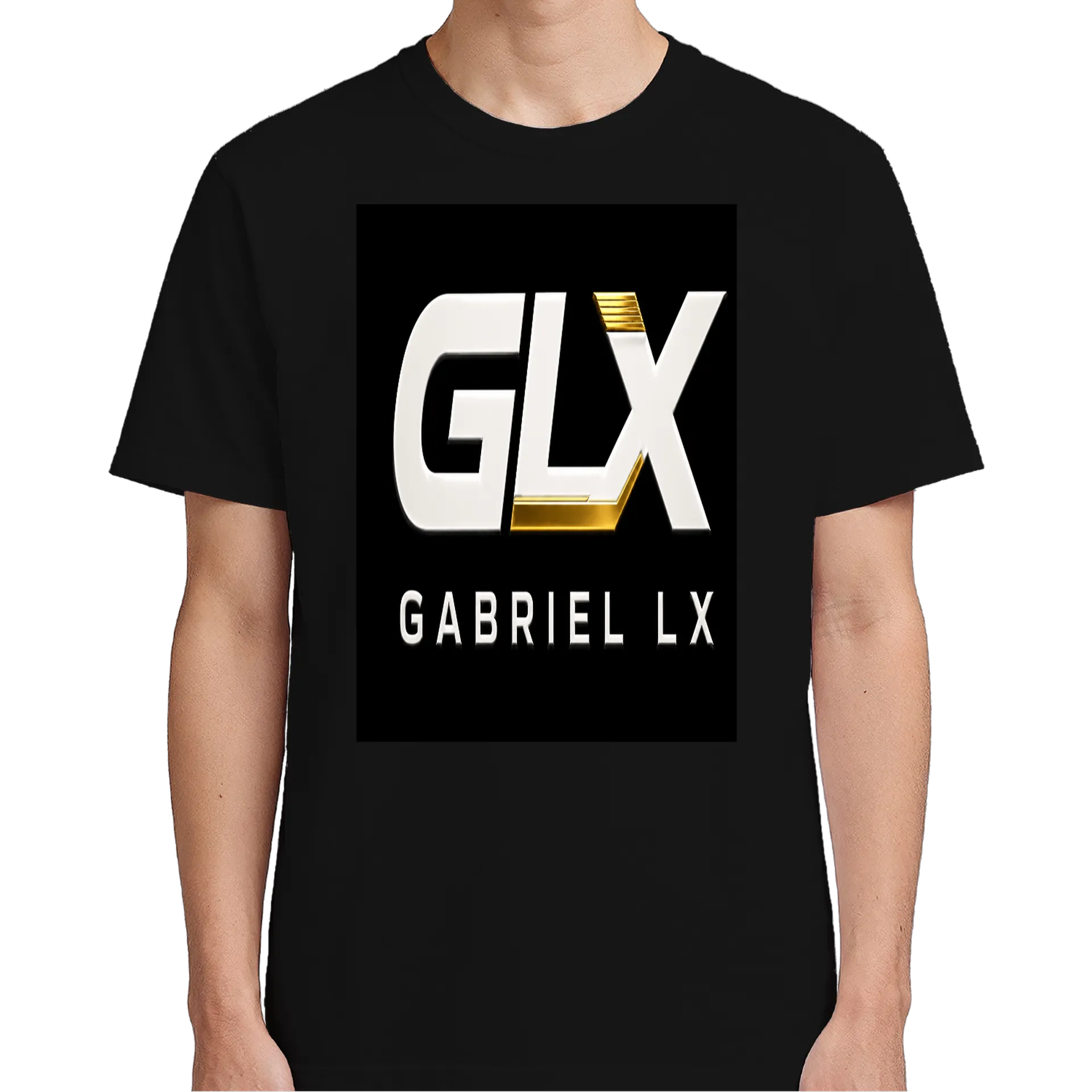 Camiseta Estampa GLX Gabriel LX 100% Algodão Preto - Imagem 5