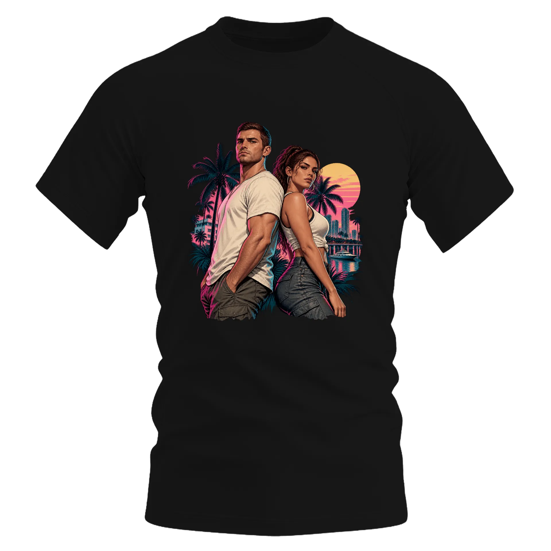 Camiseta DryFit GTA6 Jason e Lucia - Imagem 3